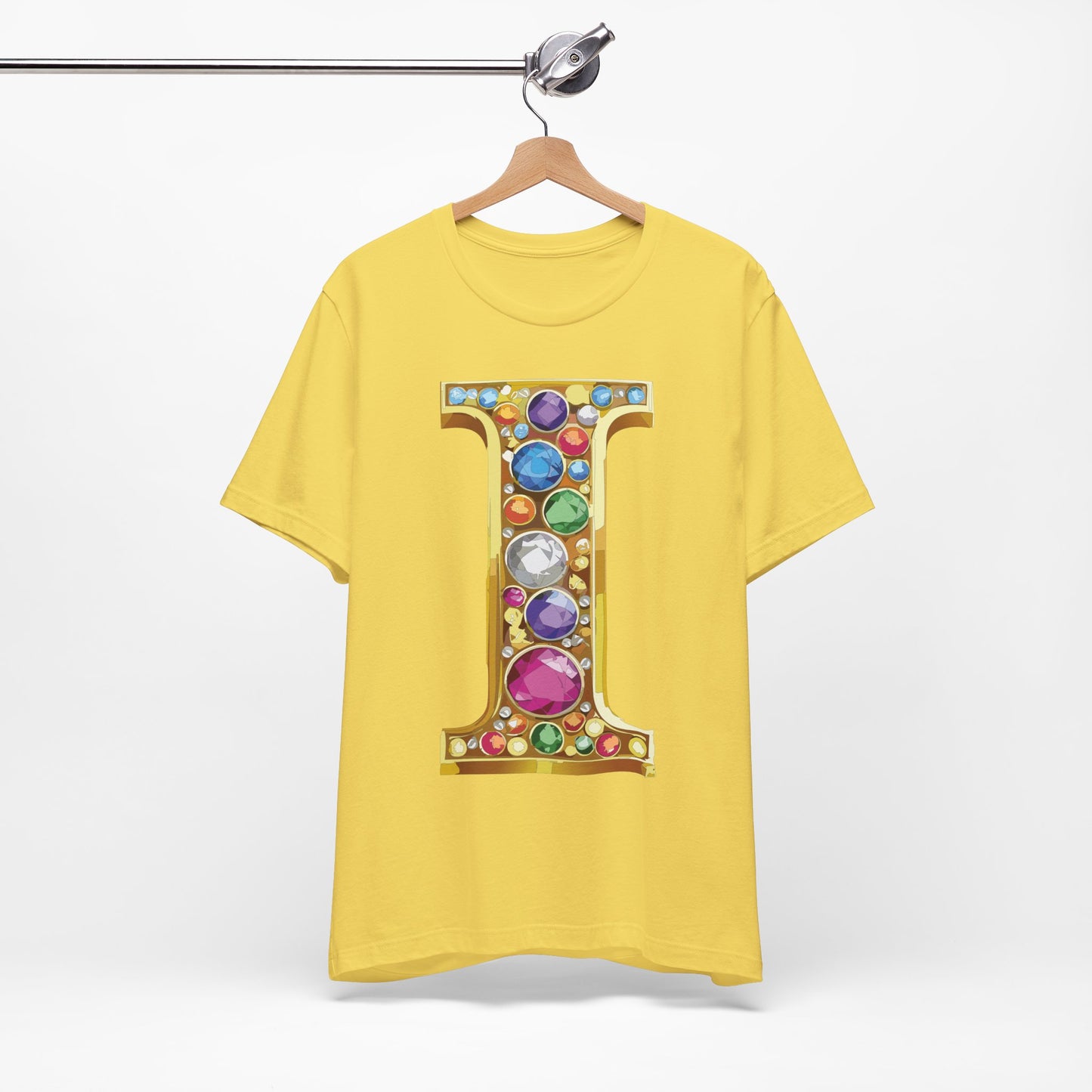 Letter Shirt, Shirt with Letters, Tee Shirt with Gold Letter, Shirt with Antique Letters