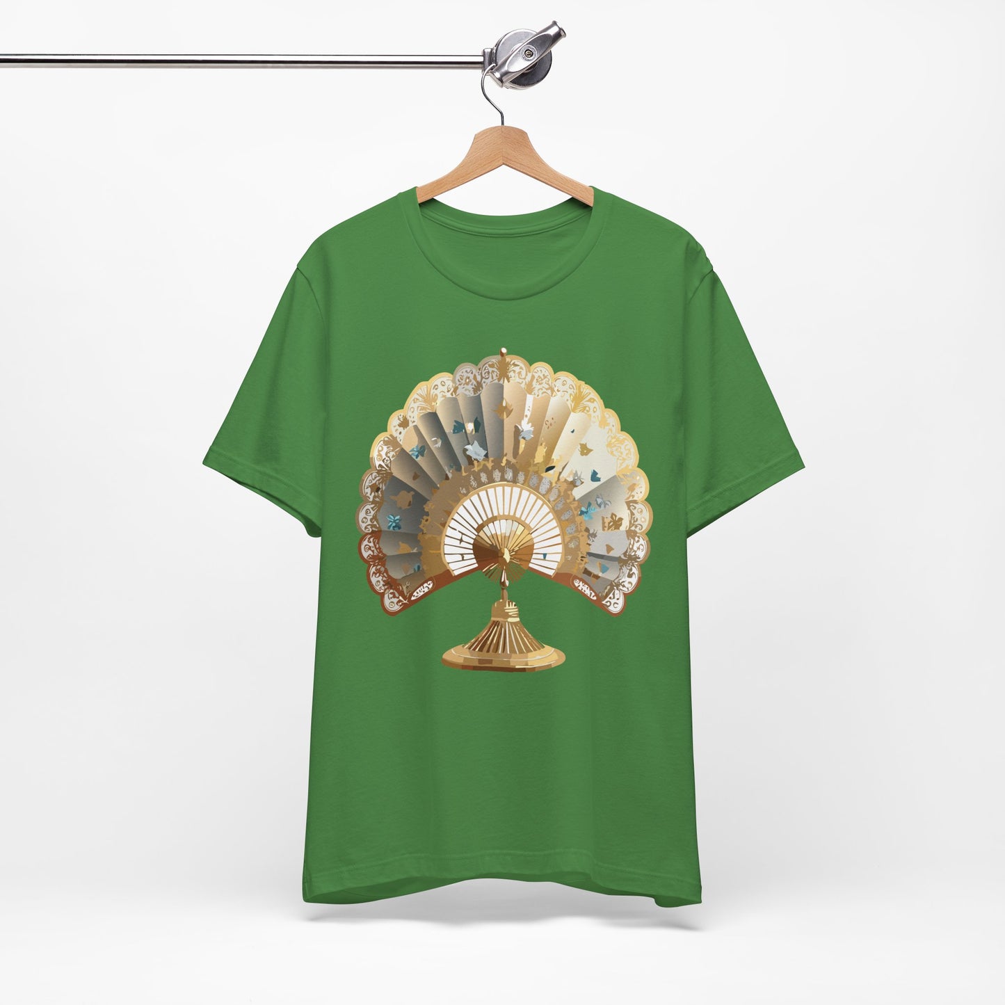 Fan shirt, Shirt with Fan, Tee Shirt with Gold Blower