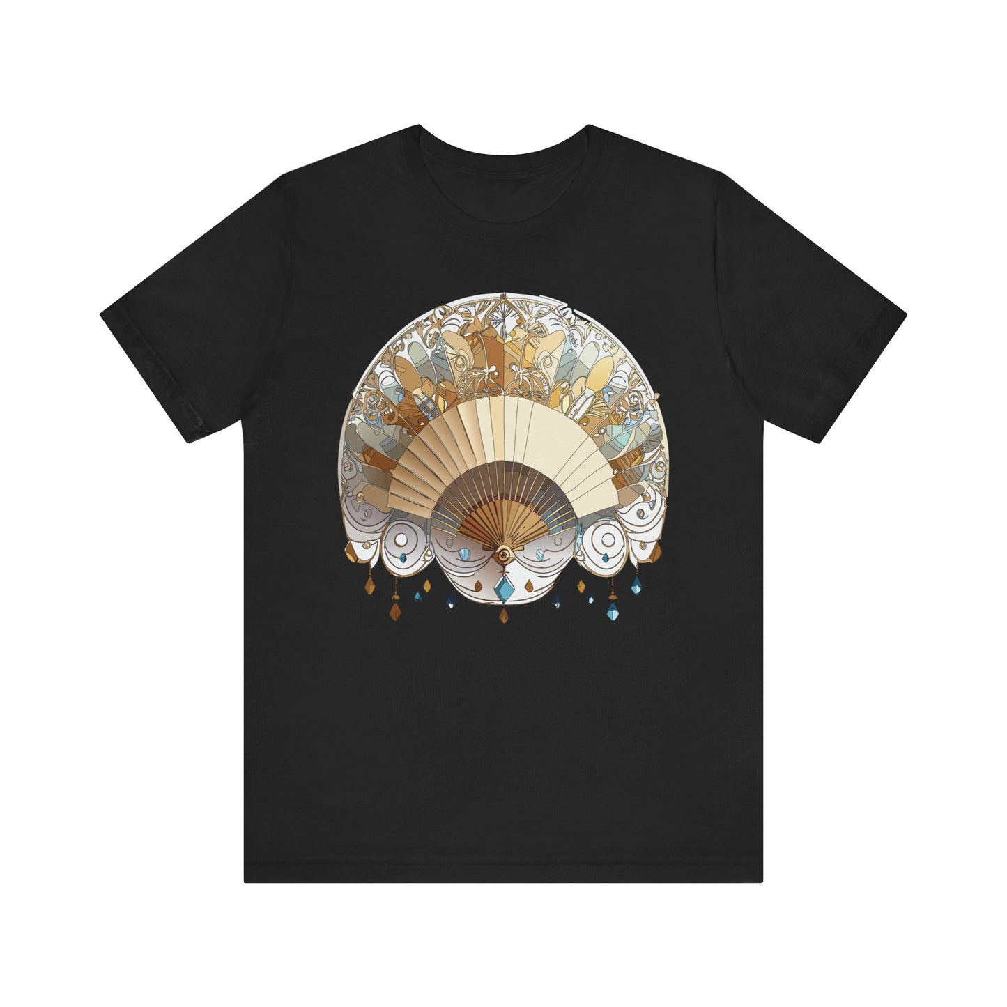 Fan shirt, Shirt with Fan, Tee Shirt with Gold Blower