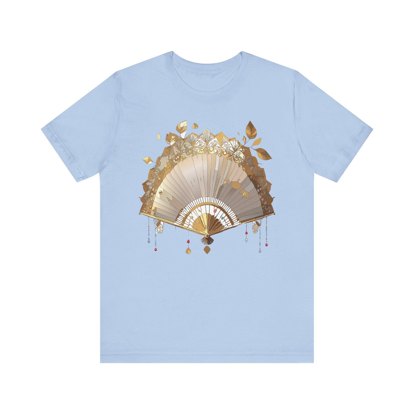 Fan shirt, Shirt with Fan, Tee Shirt with Gold Blower