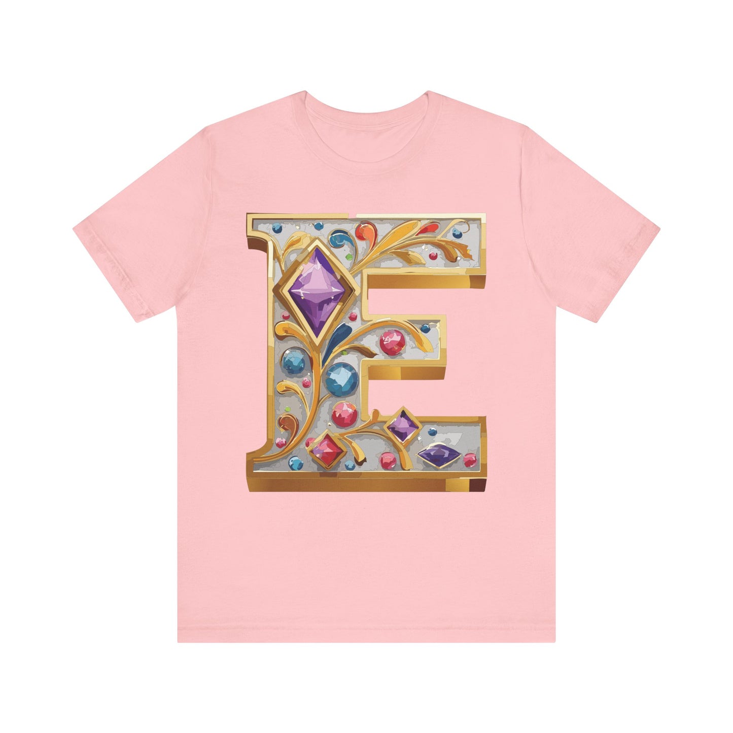 Letter Shirt, Shirt with Letters, Tee Shirt with Gold Letter, Shirt with Antique Letters