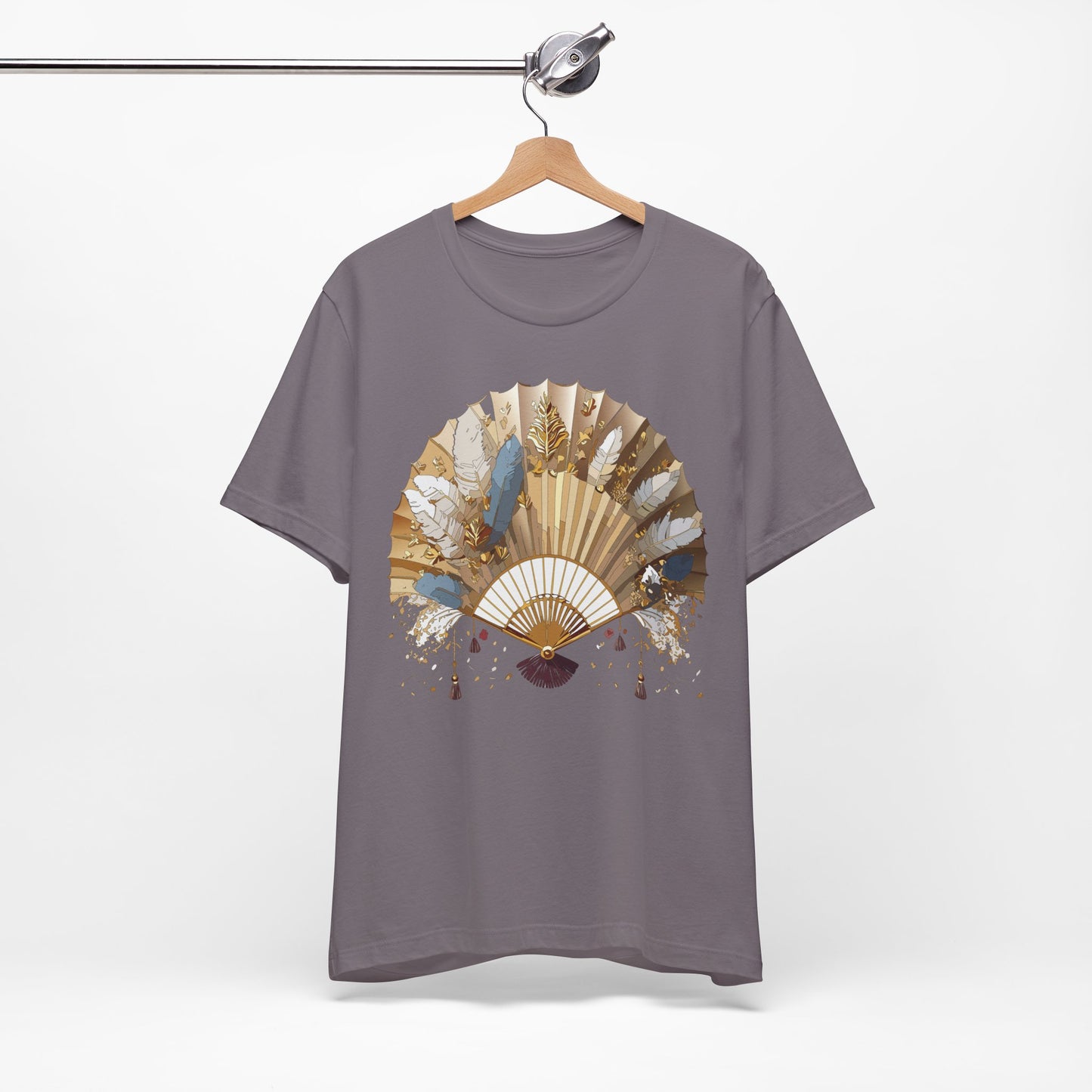Fan shirt, Shirt with Fan, Tee Shirt with Gold Blower