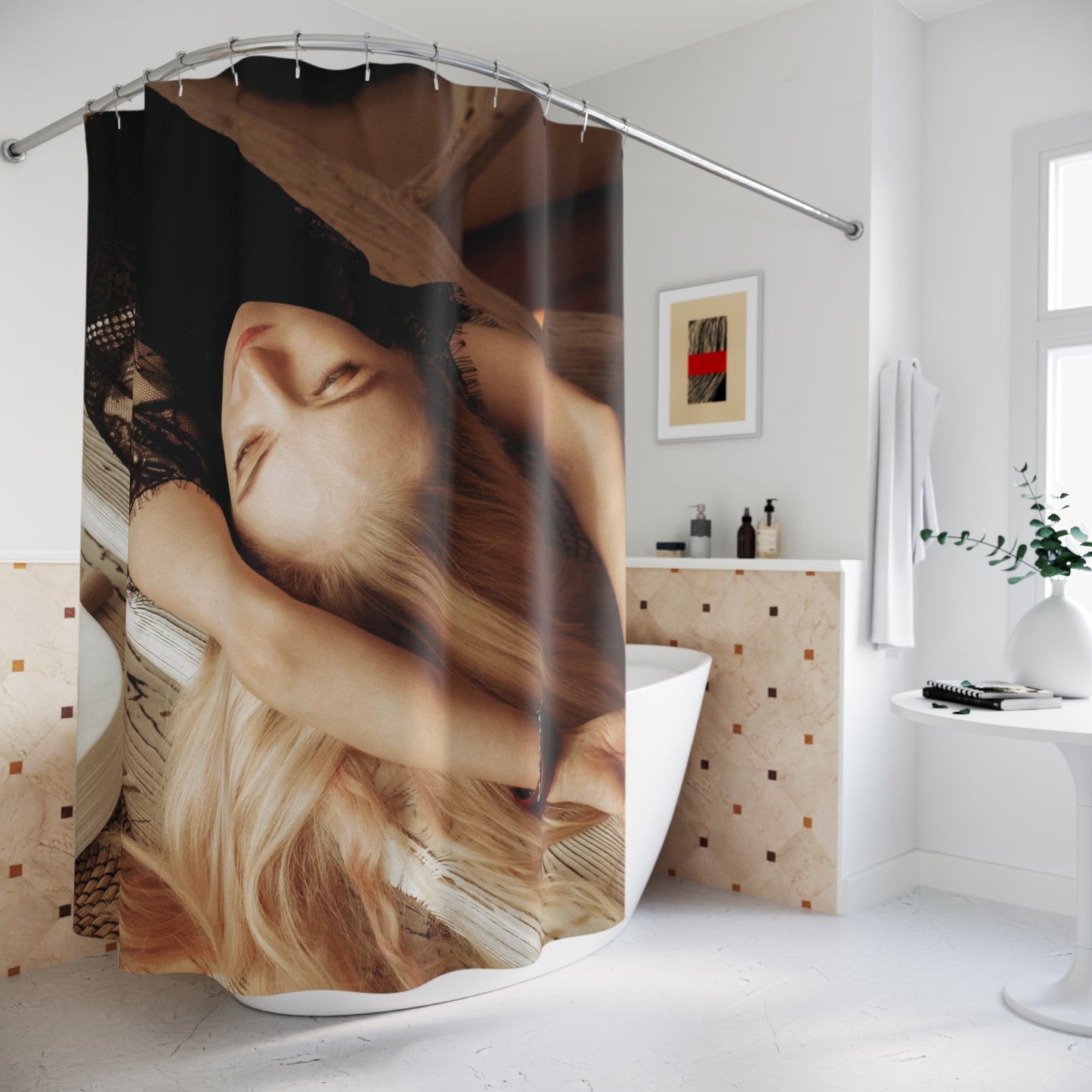 Woman Shower Curtain