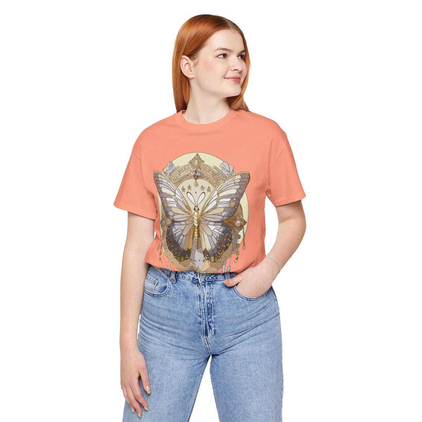 Butterfly Shirt, Shirt with Butterfly, Tee Shirt with Antique Butterfly