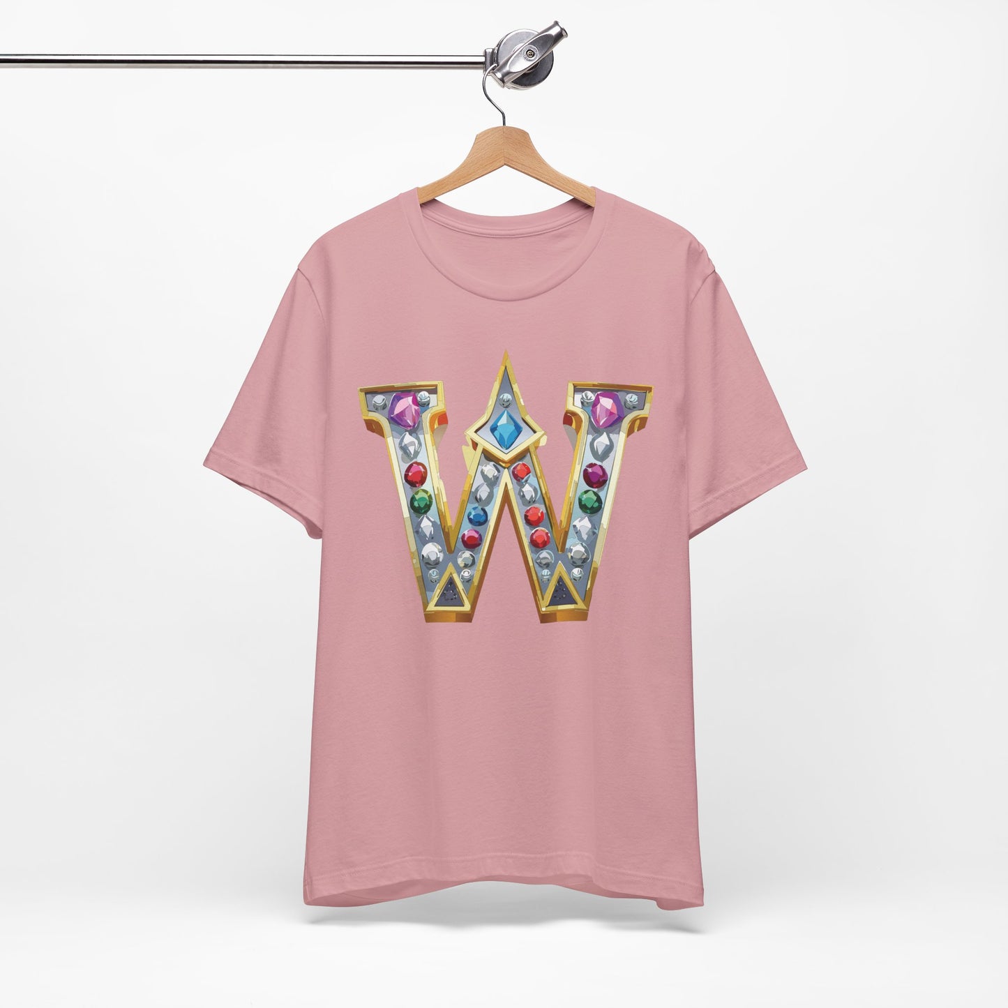 Letter Shirt, Shirt with Letters, Tee Shirt with Gold Letter, Shirt with Antique Letters