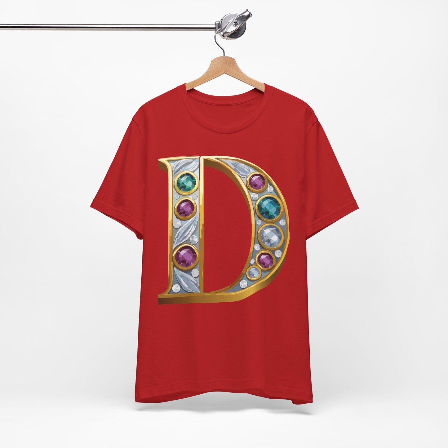 Letter Shirt, Shirt with Letters, Tee Shirt with Gold Letter, Shirt with Antique Letters
