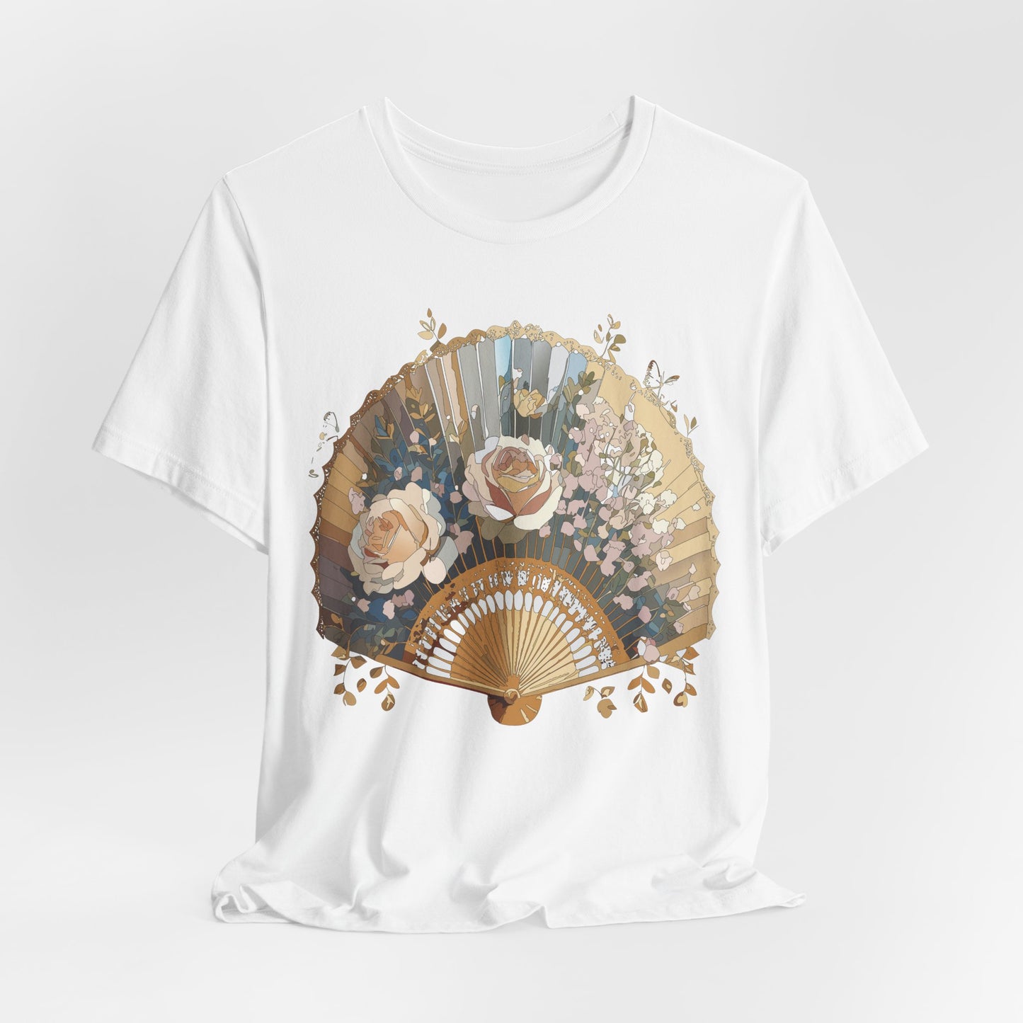 Fan shirt, Shirt with Fan, Tee Shirt with Gold Blower