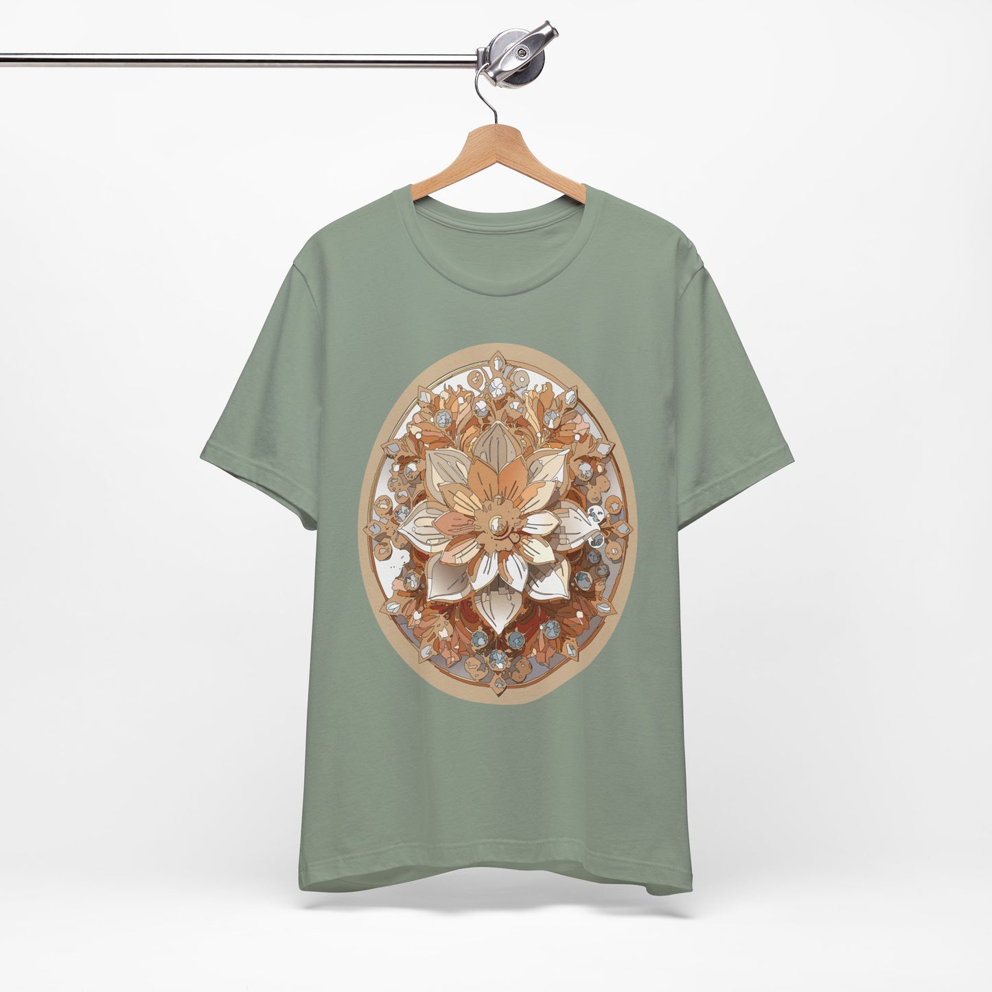 Floral Shirt, Flower Shirt, Tee Shirt with Antique Flower