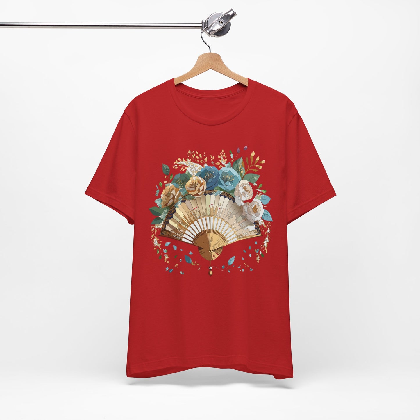Fan shirt, Shirt with Fan, Tee Shirt with Gold Blower
