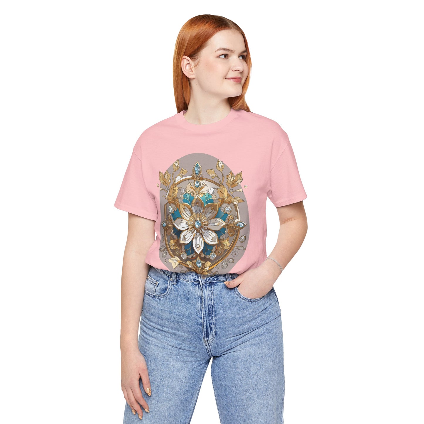 Floral Shirt, Flower Shirt, Tee Shirt with Antique Flower