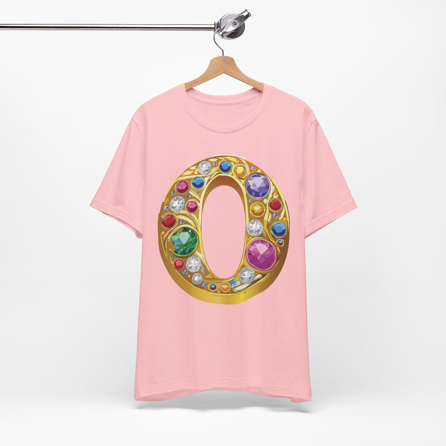 Letter Shirt, Shirt with Letters, Tee Shirt with Gold Letter, Shirt with Antique Letters