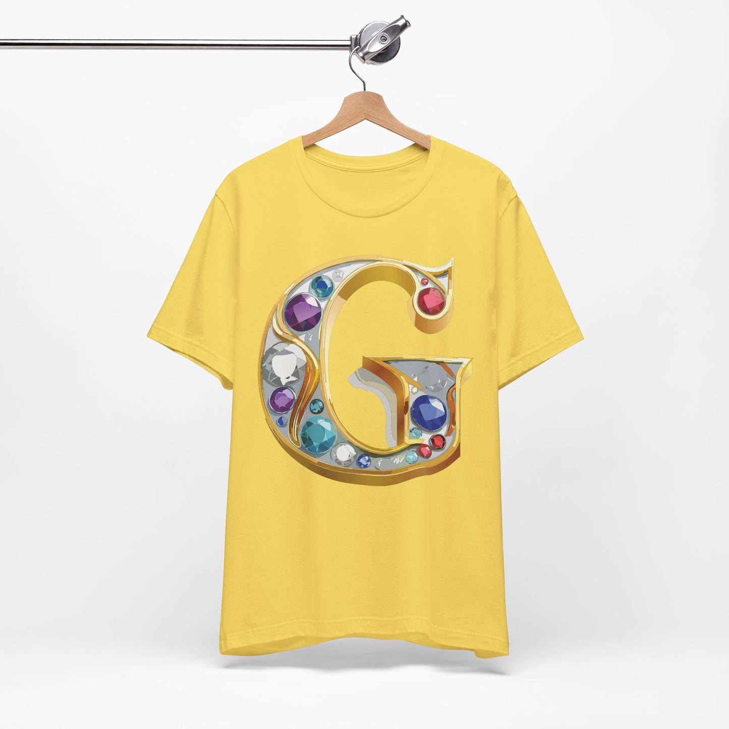 Letter Shirt, Shirt with Letters, Tee Shirt with Gold Letter, Shirt with Antique Letters