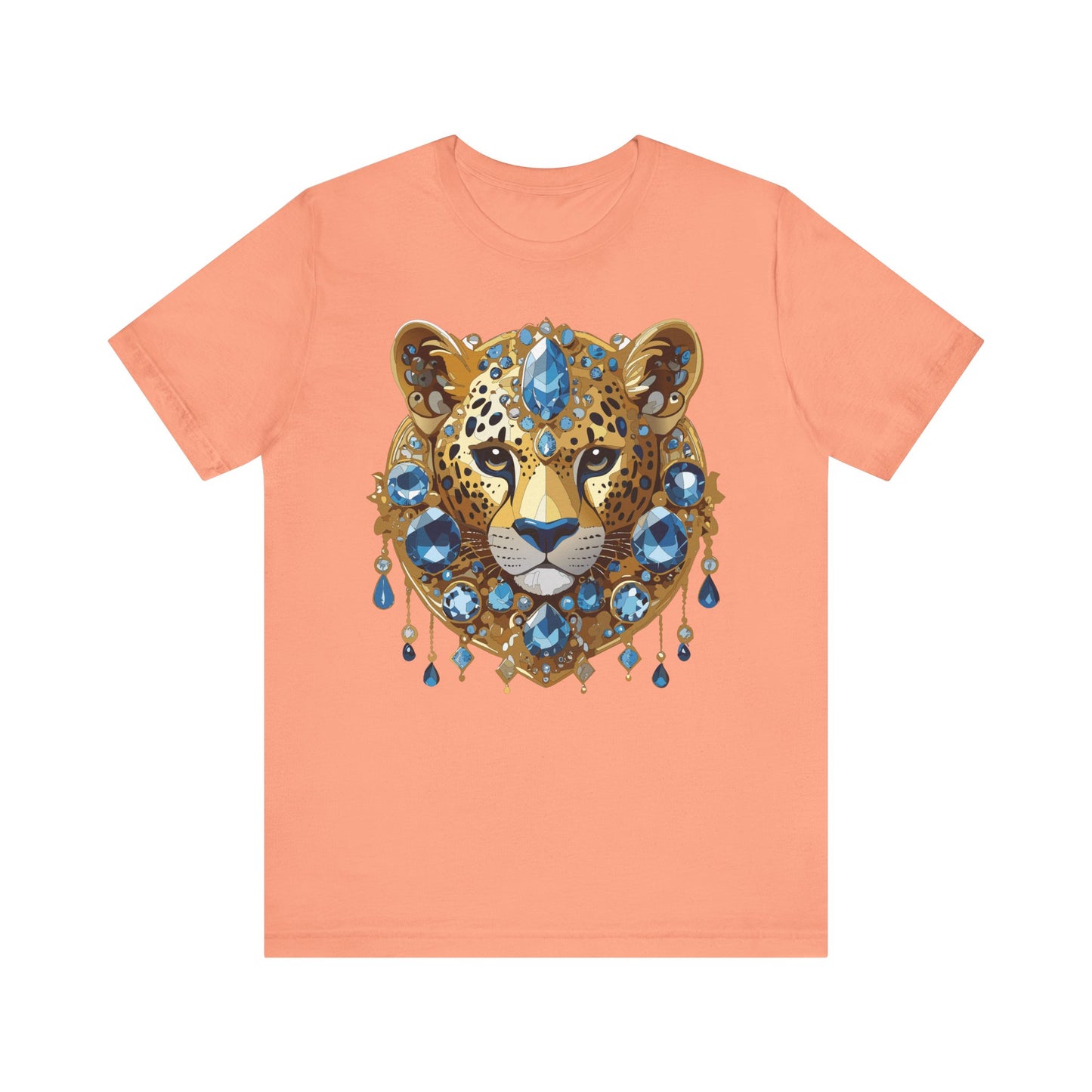 Animal Shirt, Shirt with Animal, Tee Shirt with Gold Animal Medal, Shirt with Antique Animal Medallion