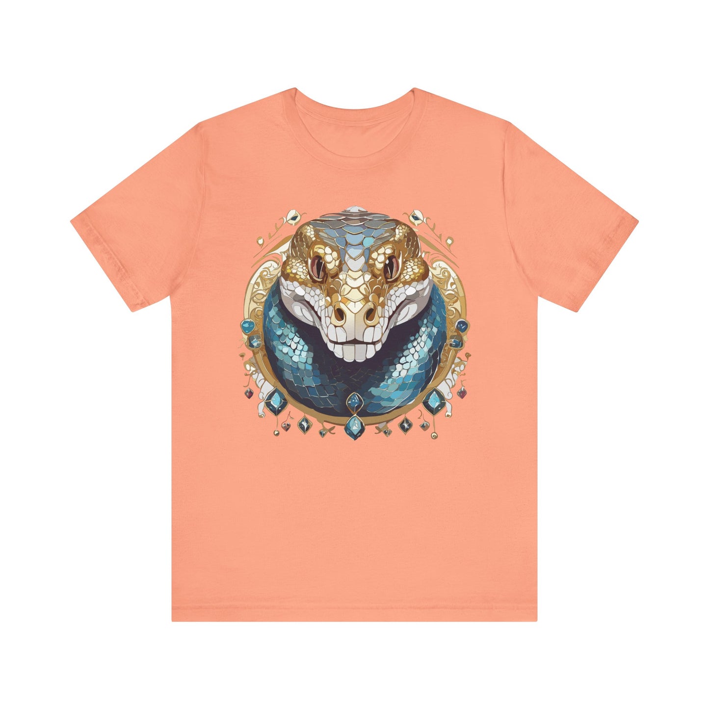 Animal Shirt, Shirt with Animal, Tee Shirt with Gold Animal Medal, Shirt with Antique Animal Medallion