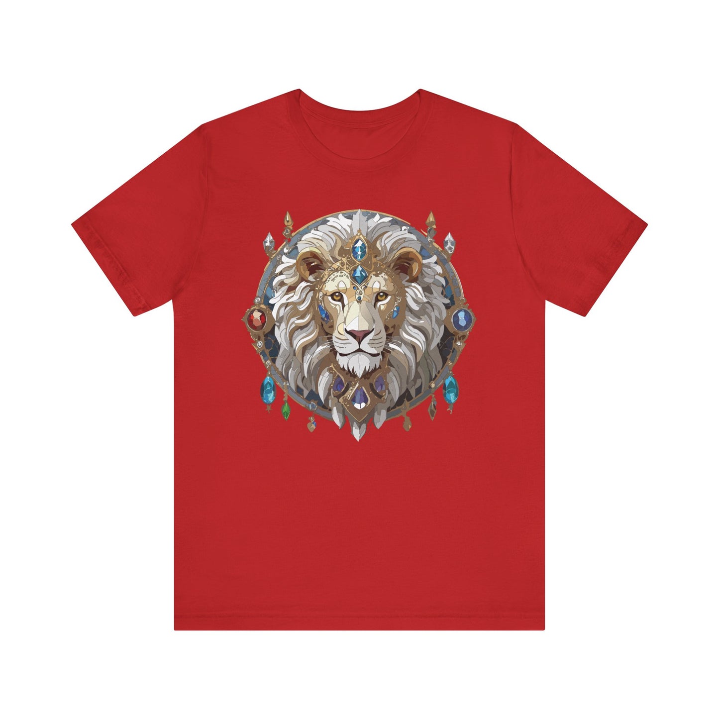 Animal Shirt, Shirt with Animal, Tee Shirt with Gold Animal Medal, Shirt with Antique Animal Medallion