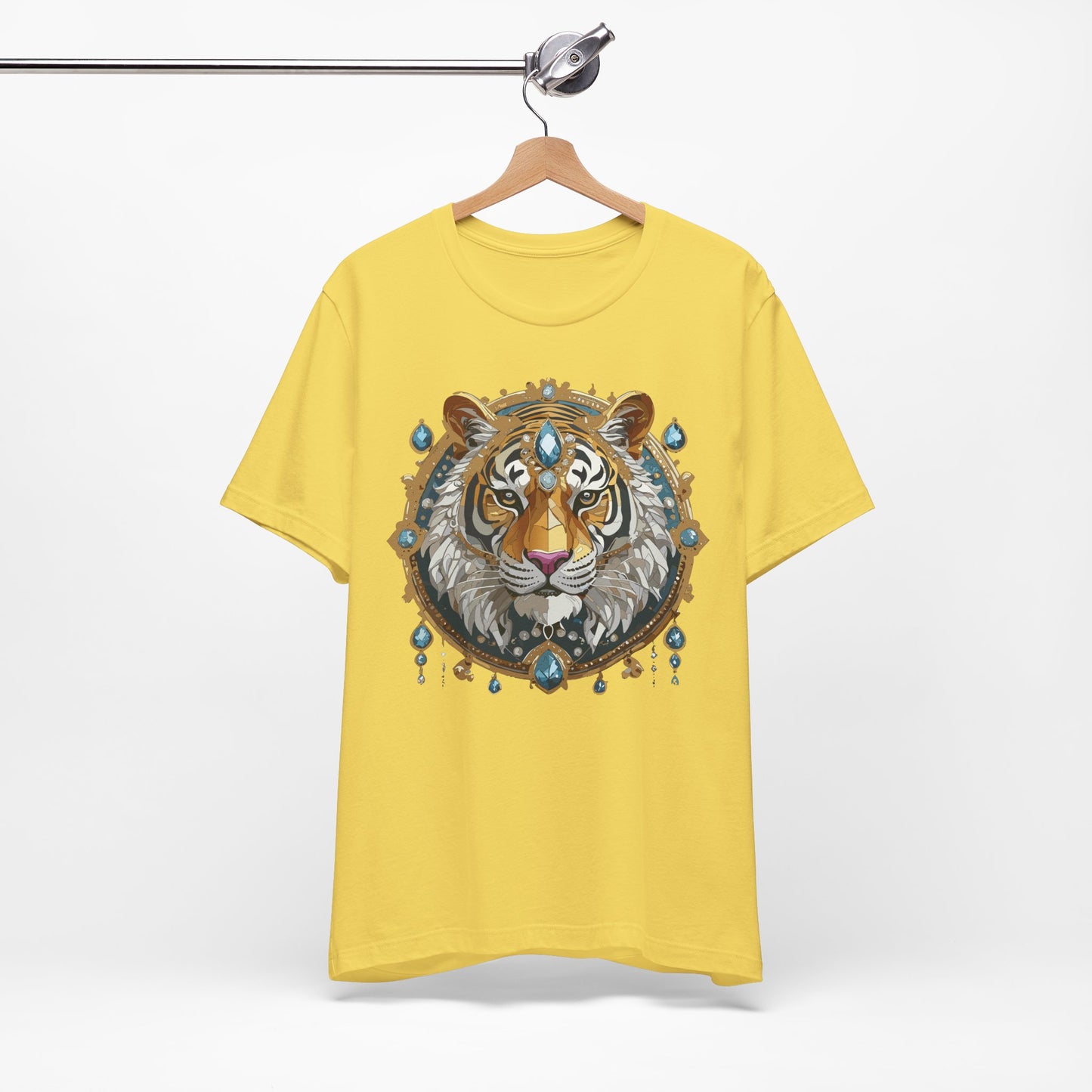 Animal Shirt, Shirt with Animal, Tee Shirt with Gold Animal Medal, Shirt with Antique Animal Medallion