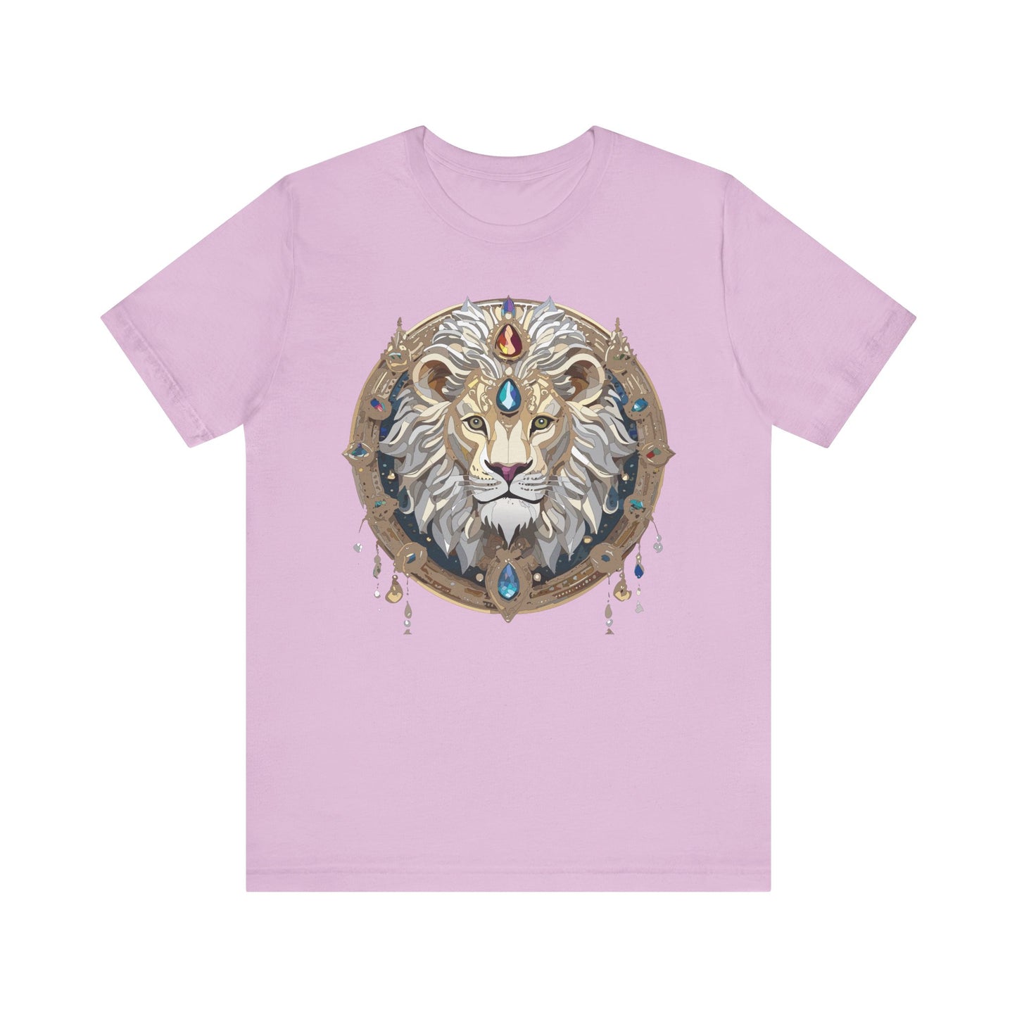 Animal Shirt, Shirt with Animal, Tee Shirt with Gold Animal Medal, Shirt with Antique Animal Medallion