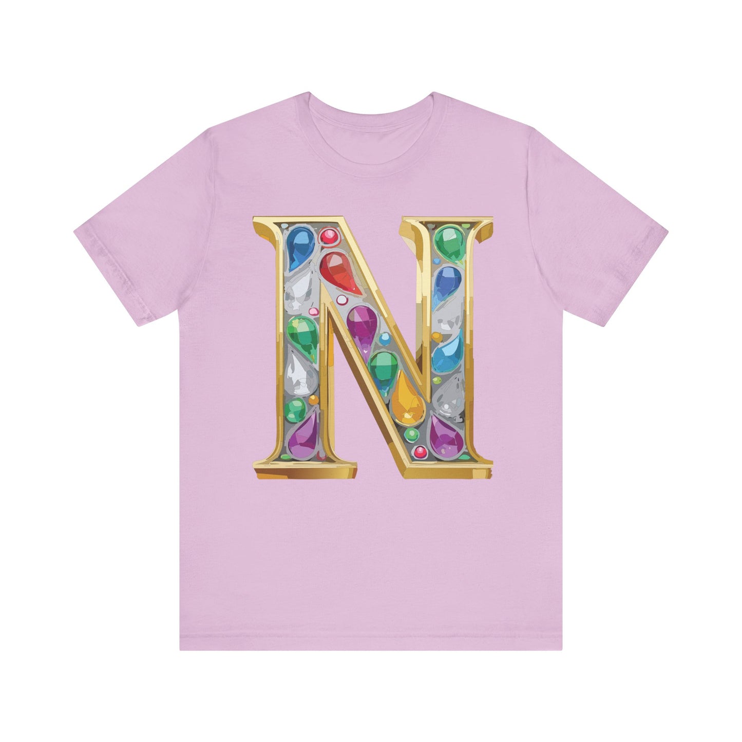 Letter Shirt, Shirt with Letters, Tee Shirt with Gold Letter, Shirt with Antique Letters