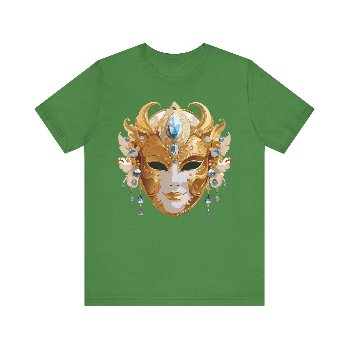 Mask Shirt, Shirt with Mask, Tee Shirt with Gold Face