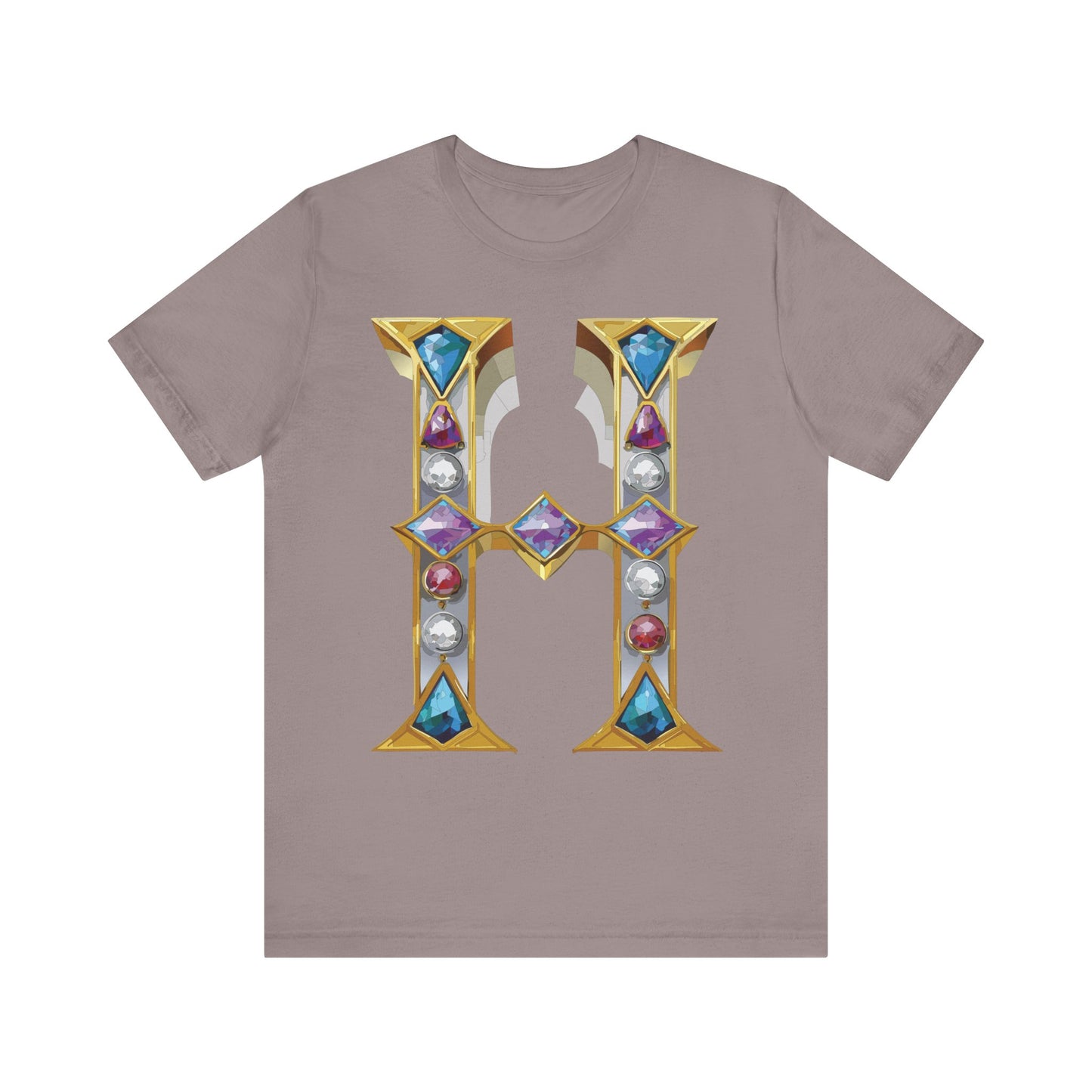 Letter Shirt, Shirt with Letters, Tee Shirt with Gold Letter, Shirt with Antique Letters
