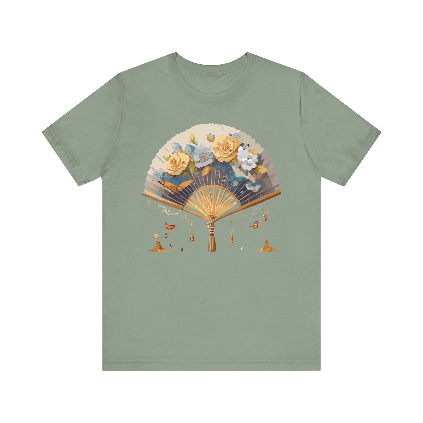 Fan shirt, Shirt with Fan, Tee Shirt with Gold Blower