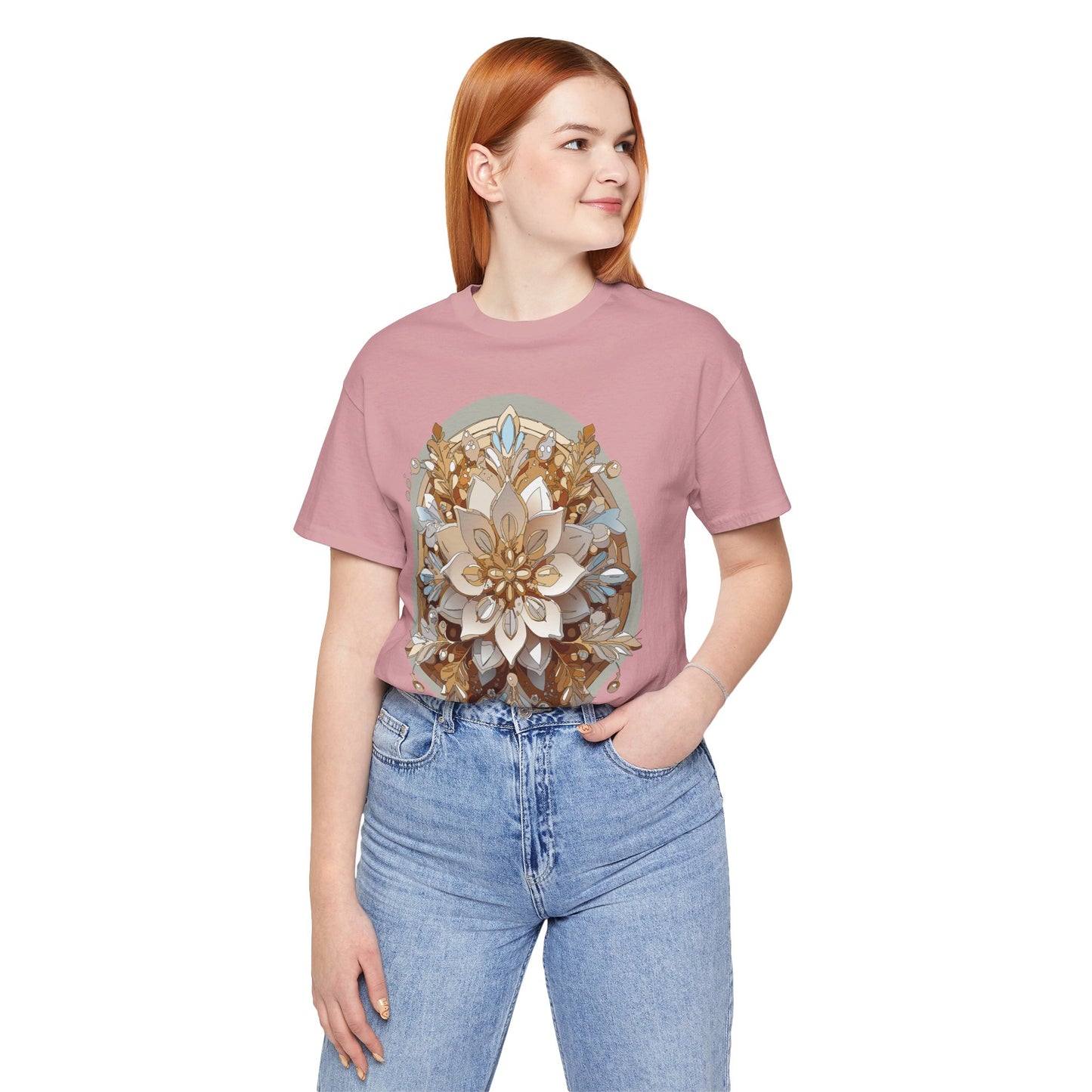 Floral Shirt, Flower Shirt, Tee Shirt with Antique Flower