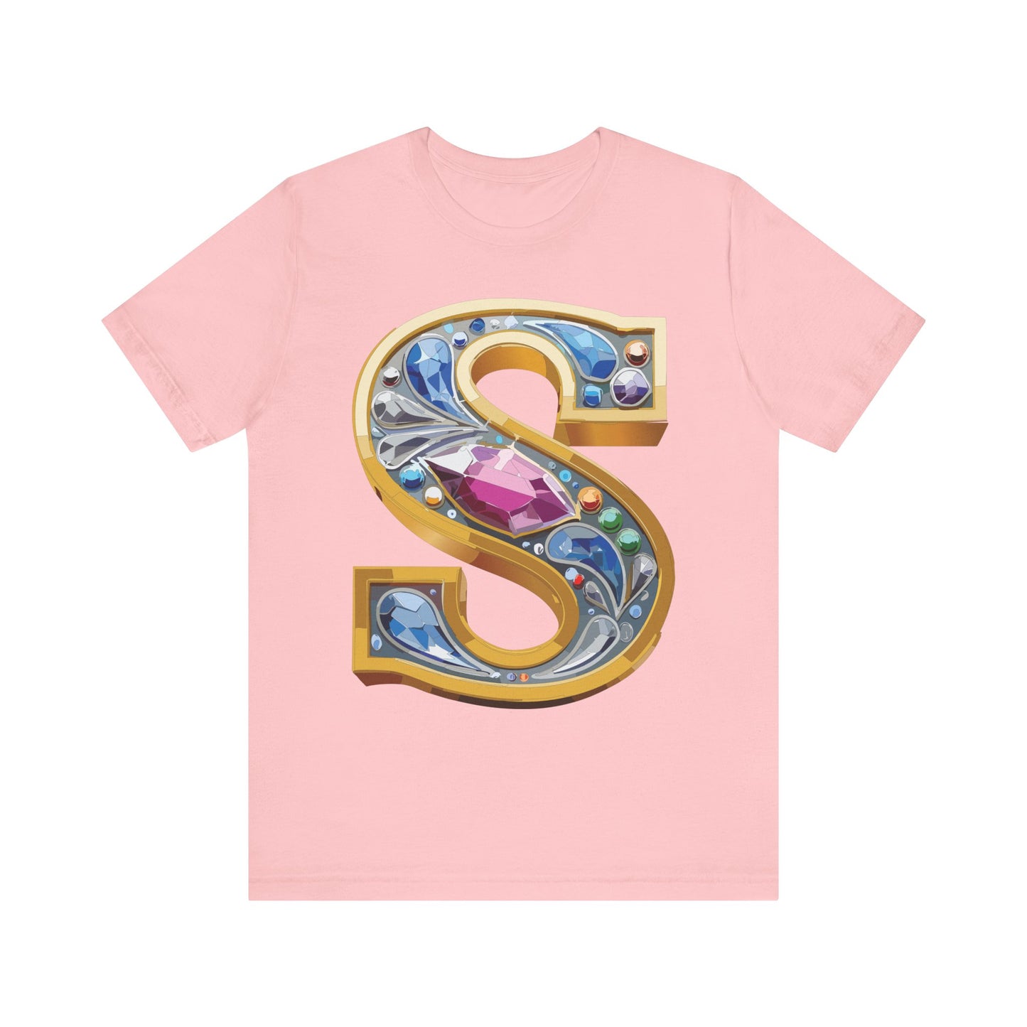 Letter Shirt, Shirt with Letters, Tee Shirt with Gold Letter, Shirt with Antique Letters