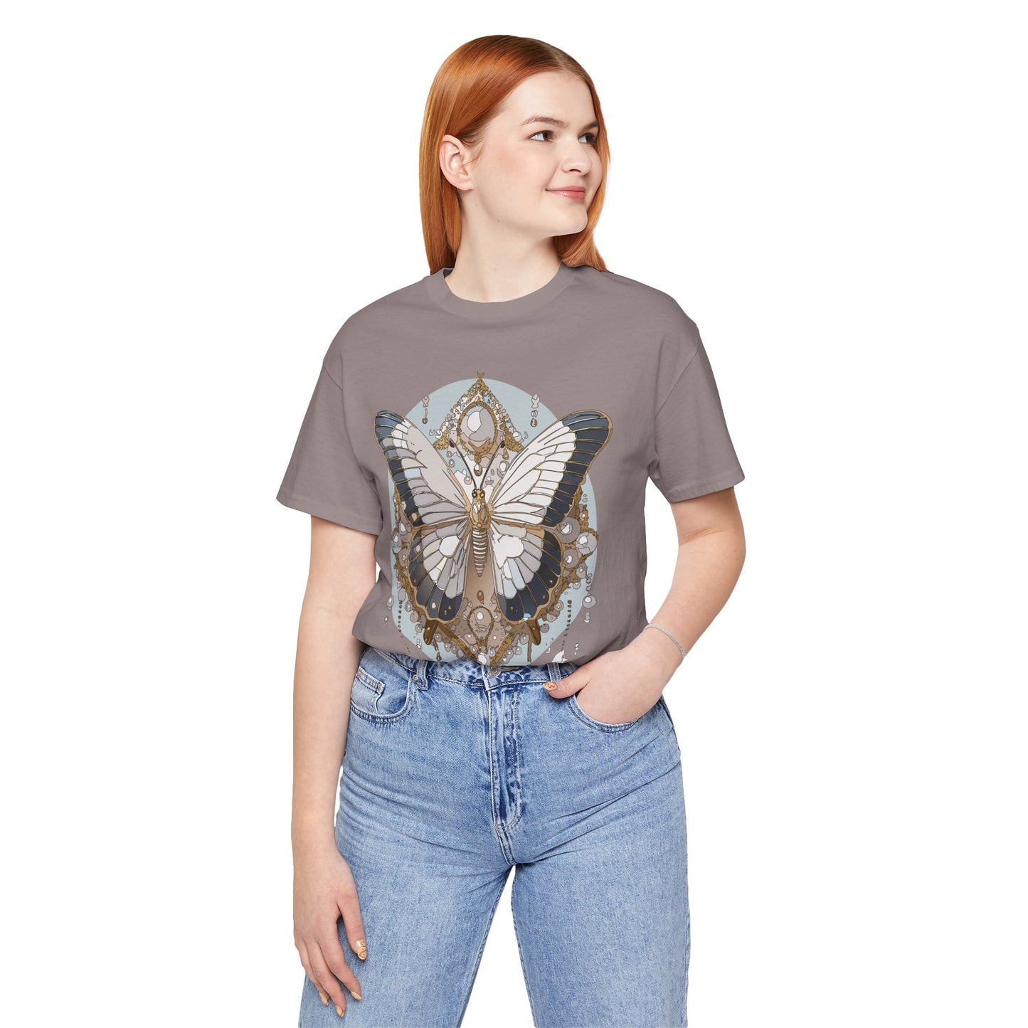 Butterfly Shirt, Shirt with Butterfly, Tee Shirt with Antique Butterfly