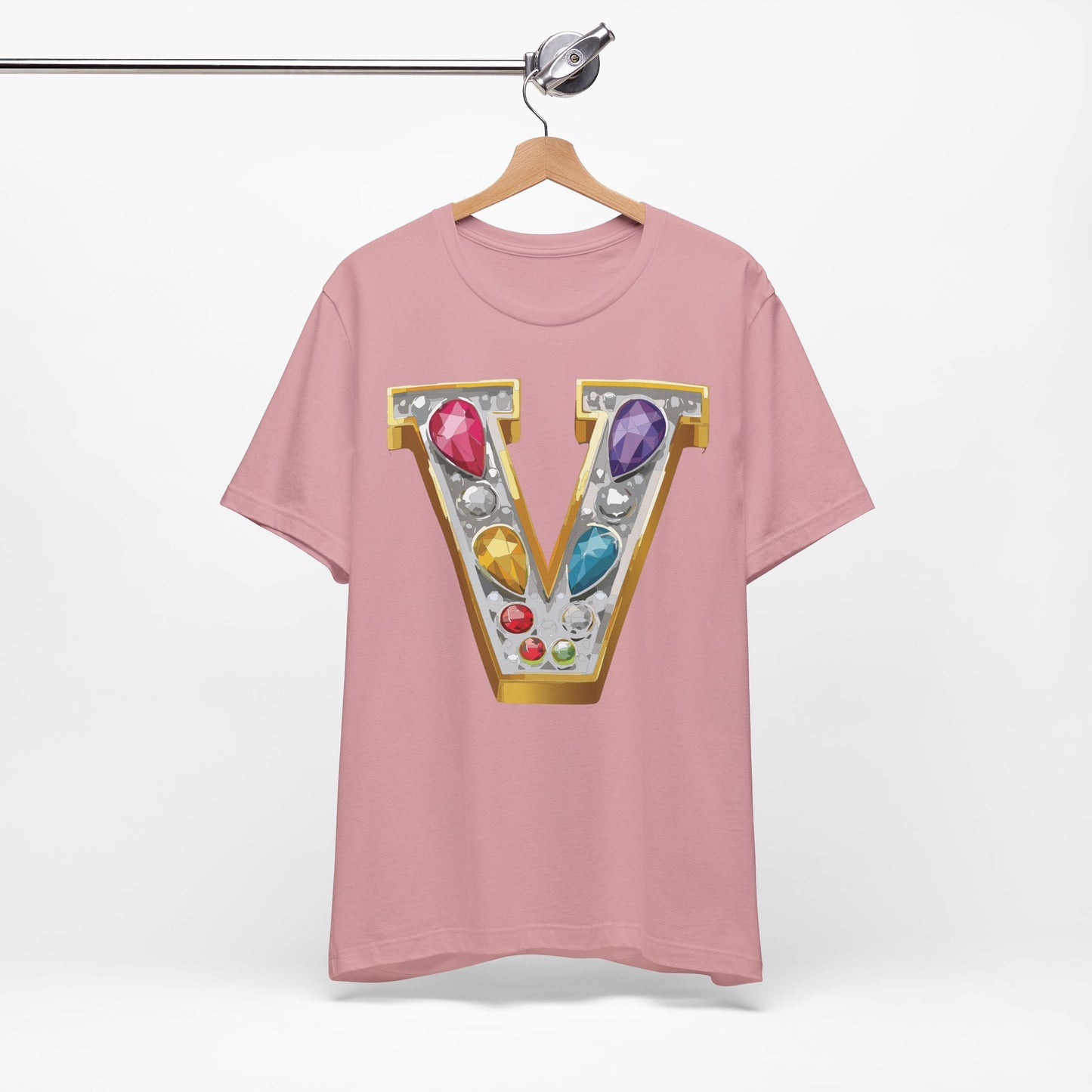 Letter Shirt, Shirt with Letters, Tee Shirt with Gold Letter, Shirt with Antique Letters