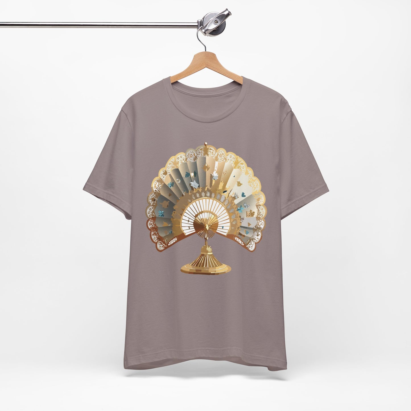 Fan shirt, Shirt with Fan, Tee Shirt with Gold Blower