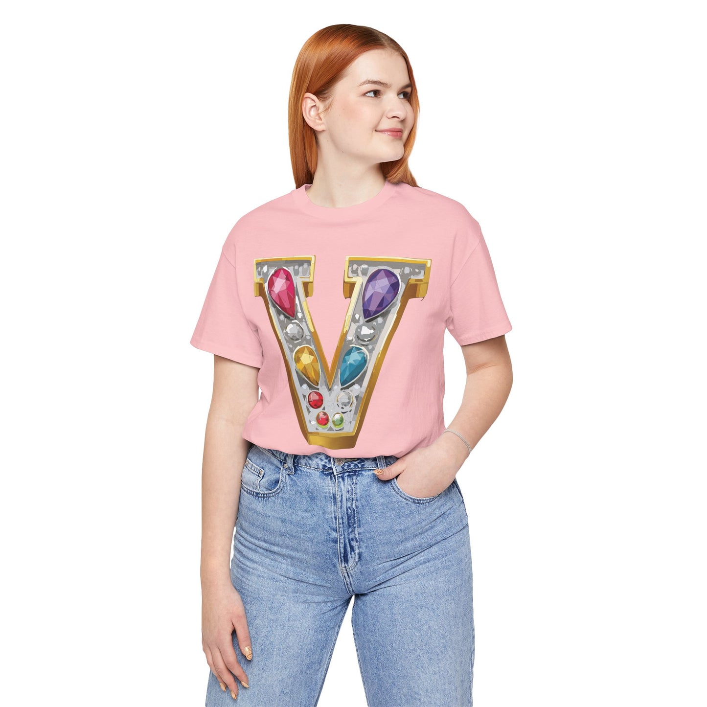 Letter Shirt, Shirt with Letters, Tee Shirt with Gold Letter, Shirt with Antique Letters