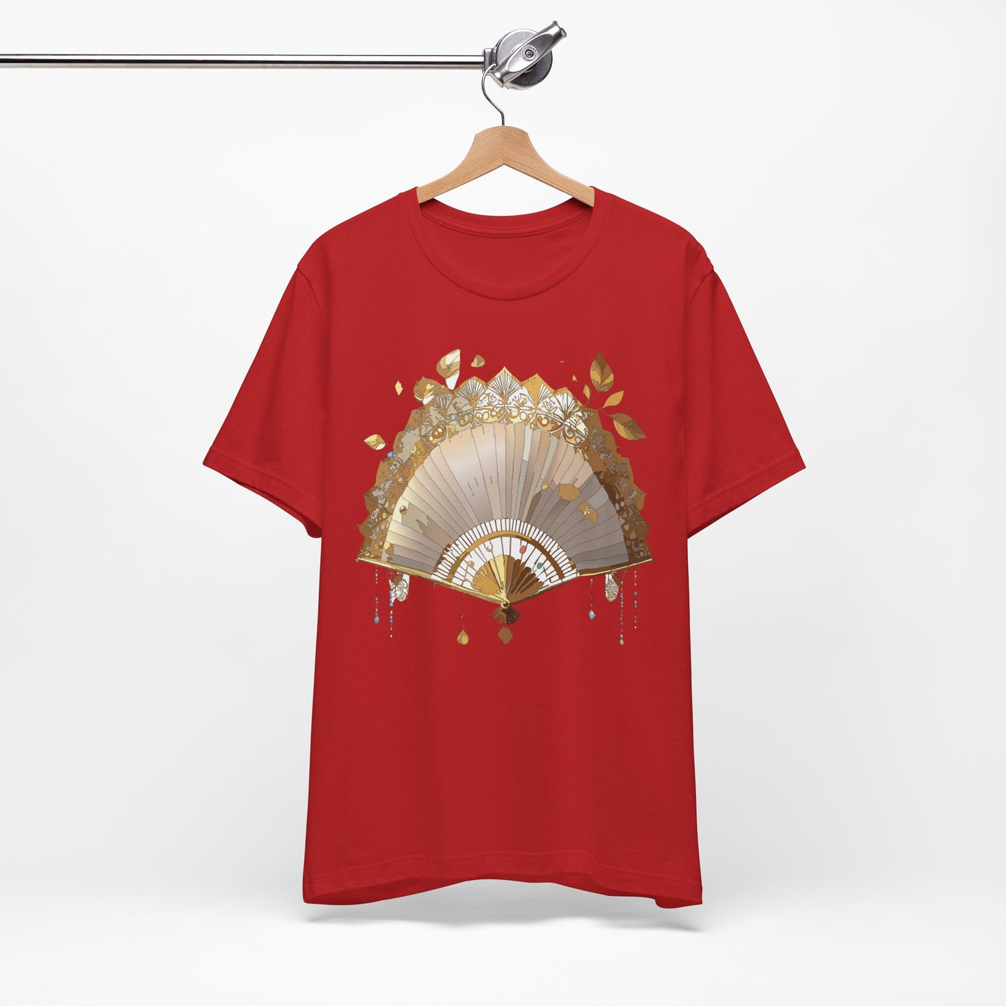 Fan shirt, Shirt with Fan, Tee Shirt with Gold Blower