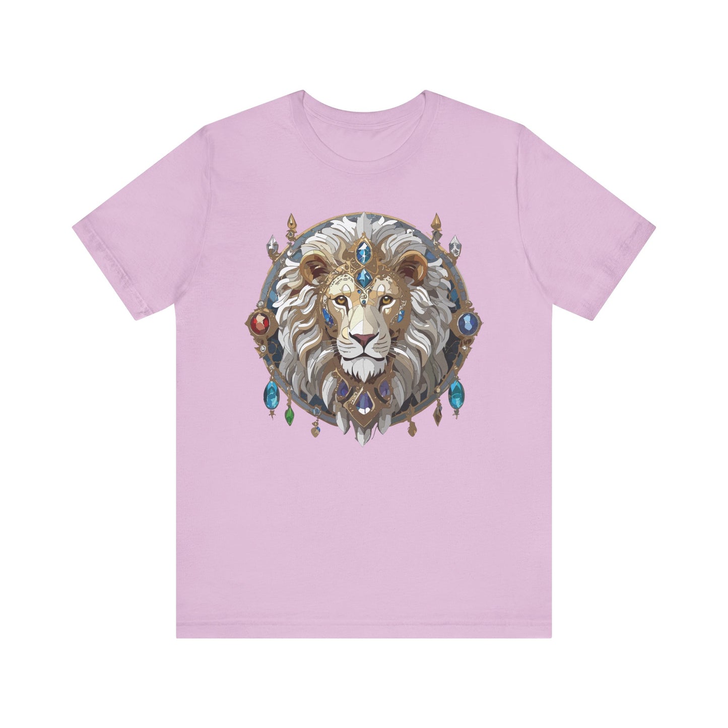 Animal Shirt, Shirt with Animal, Tee Shirt with Gold Animal Medal, Shirt with Antique Animal Medallion