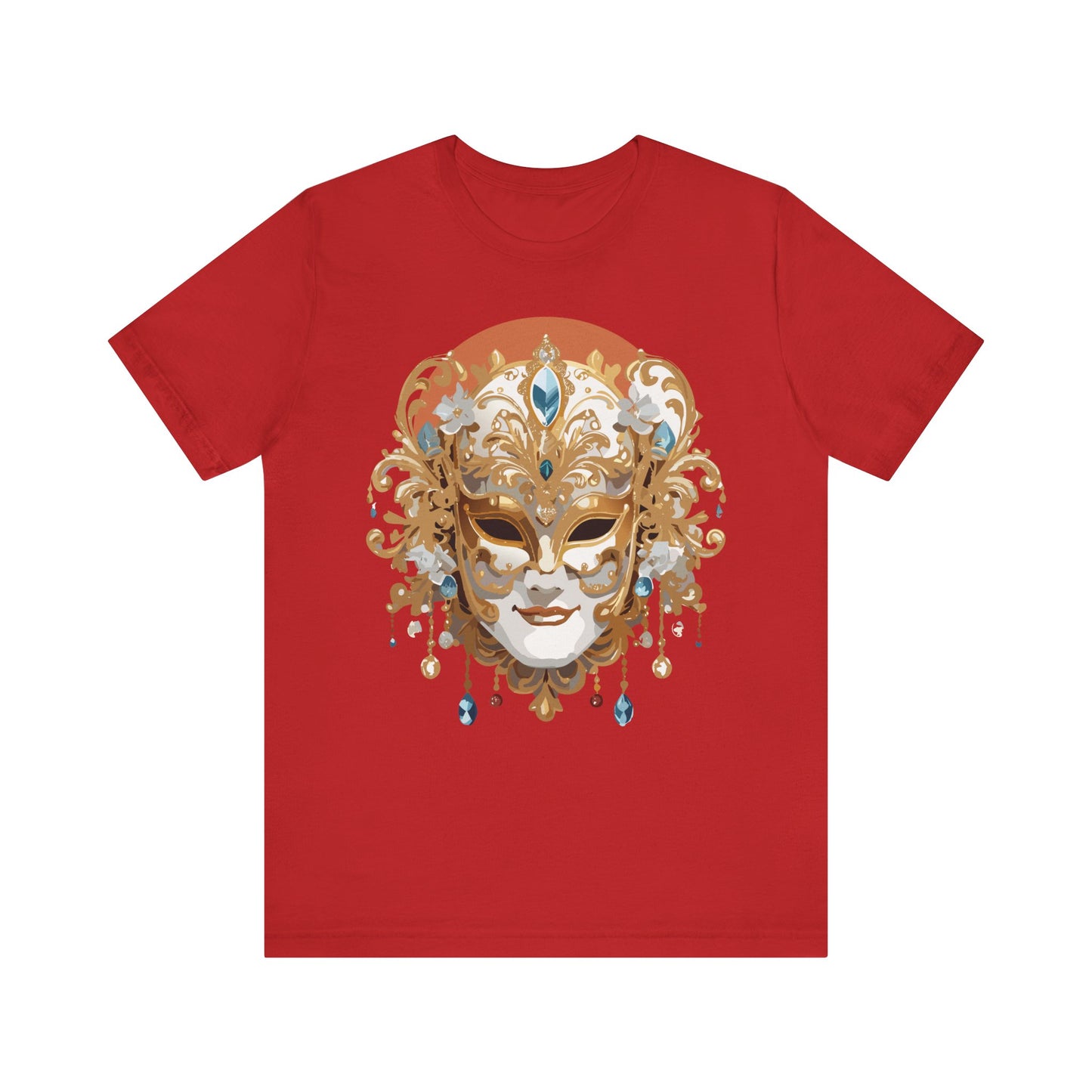 Mask Shirt, Shirt with Mask, Tee Shirt with Gold Face