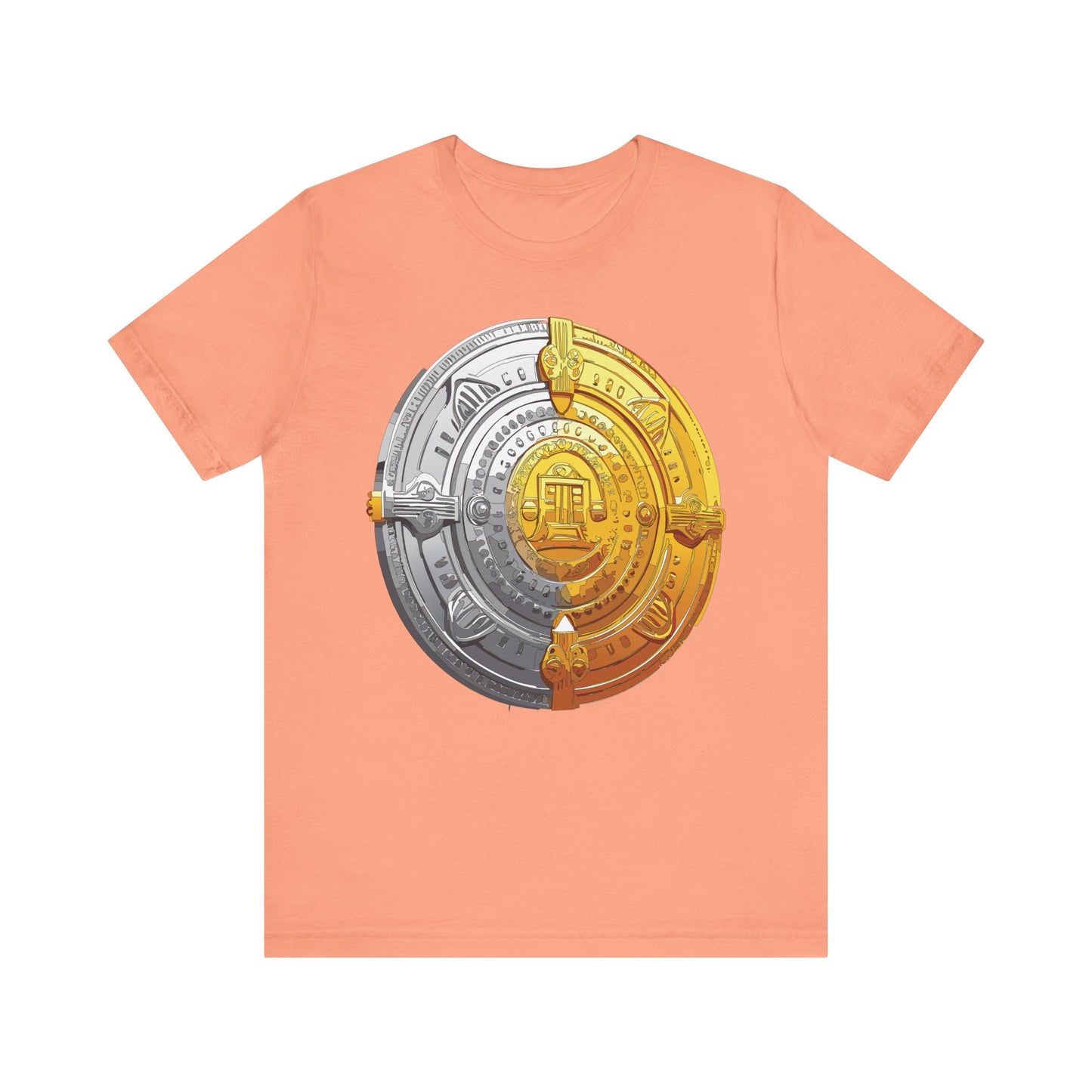 Coin Shirt, Shirt with Coin, Tee Shirt with Gold Coin, Shirt with Antique Coin