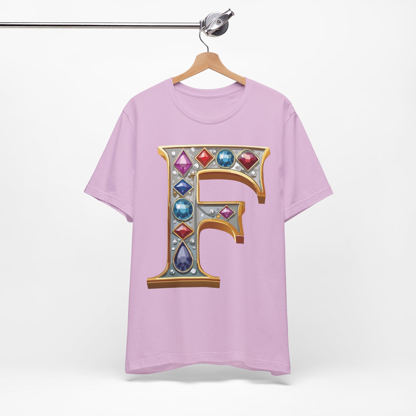Letter Shirt, Shirt with Letters, Tee Shirt with Gold Letter, Shirt with Antique Letters