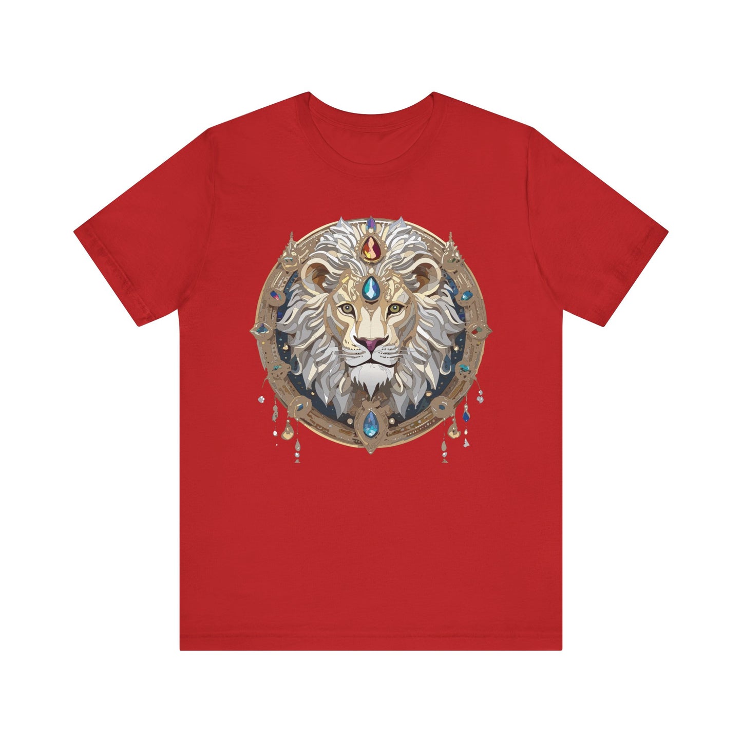 Animal Shirt, Shirt with Animal, Tee Shirt with Gold Animal Medal, Shirt with Antique Animal Medallion