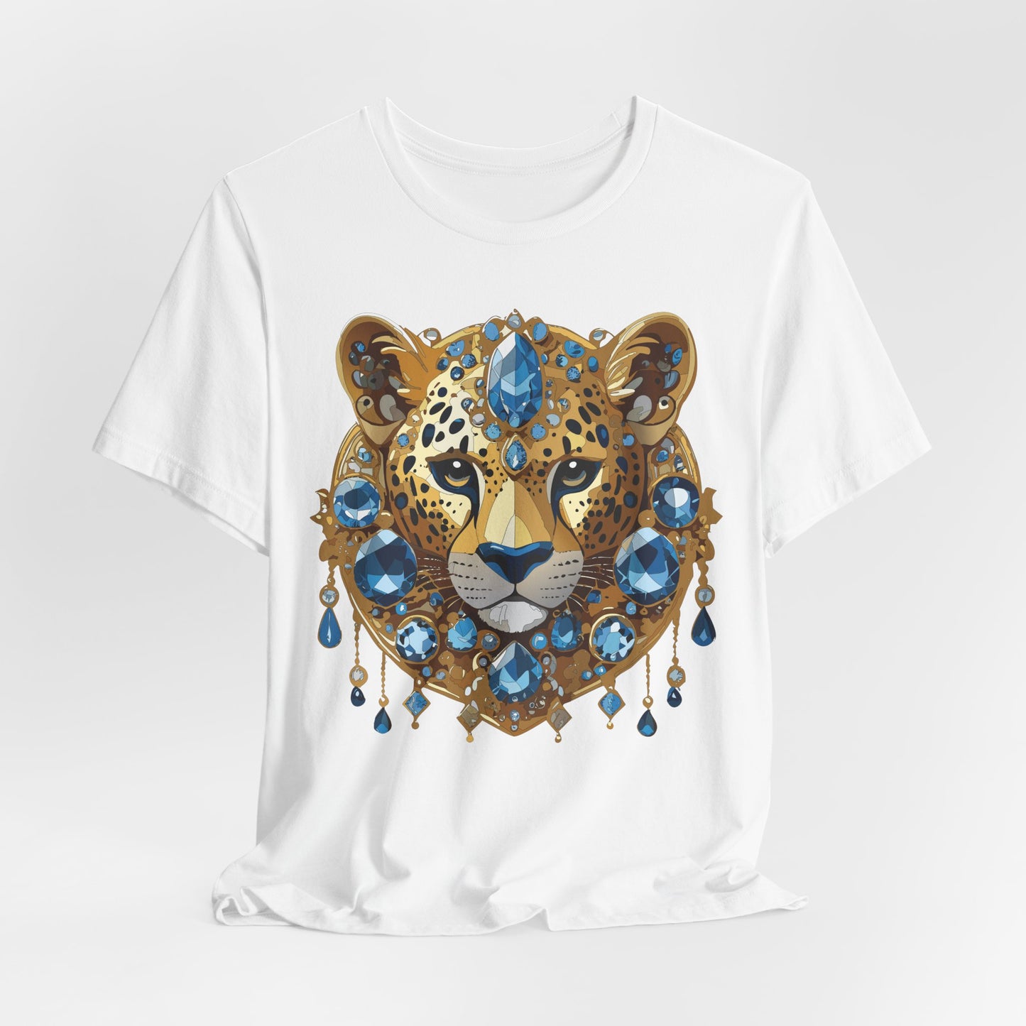 Animal Shirt, Shirt with Animal, Tee Shirt with Gold Animal Medal, Shirt with Antique Animal Medallion