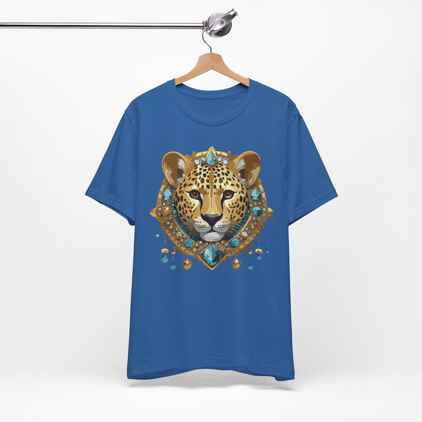 Animal Shirt, Shirt with Animal, Tee Shirt with Gold Animal Medal, Shirt with Antique Animal Medallion
