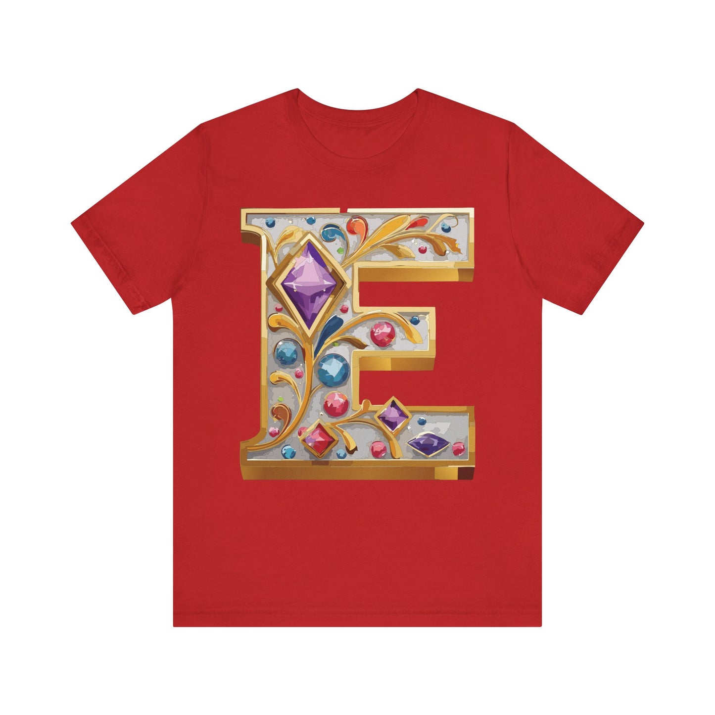 Letter Shirt, Shirt with Letters, Tee Shirt with Gold Letter, Shirt with Antique Letters