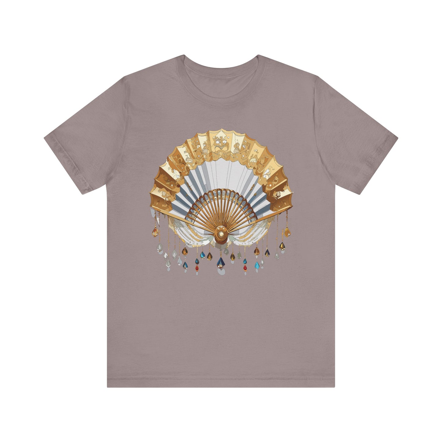 Fan shirt, Shirt with Fan, Tee Shirt with Gold Blower
