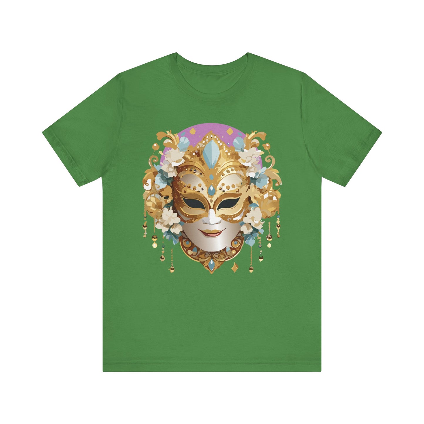 Mask Shirt, Shirt with Mask, Tee Shirt with Gold Face