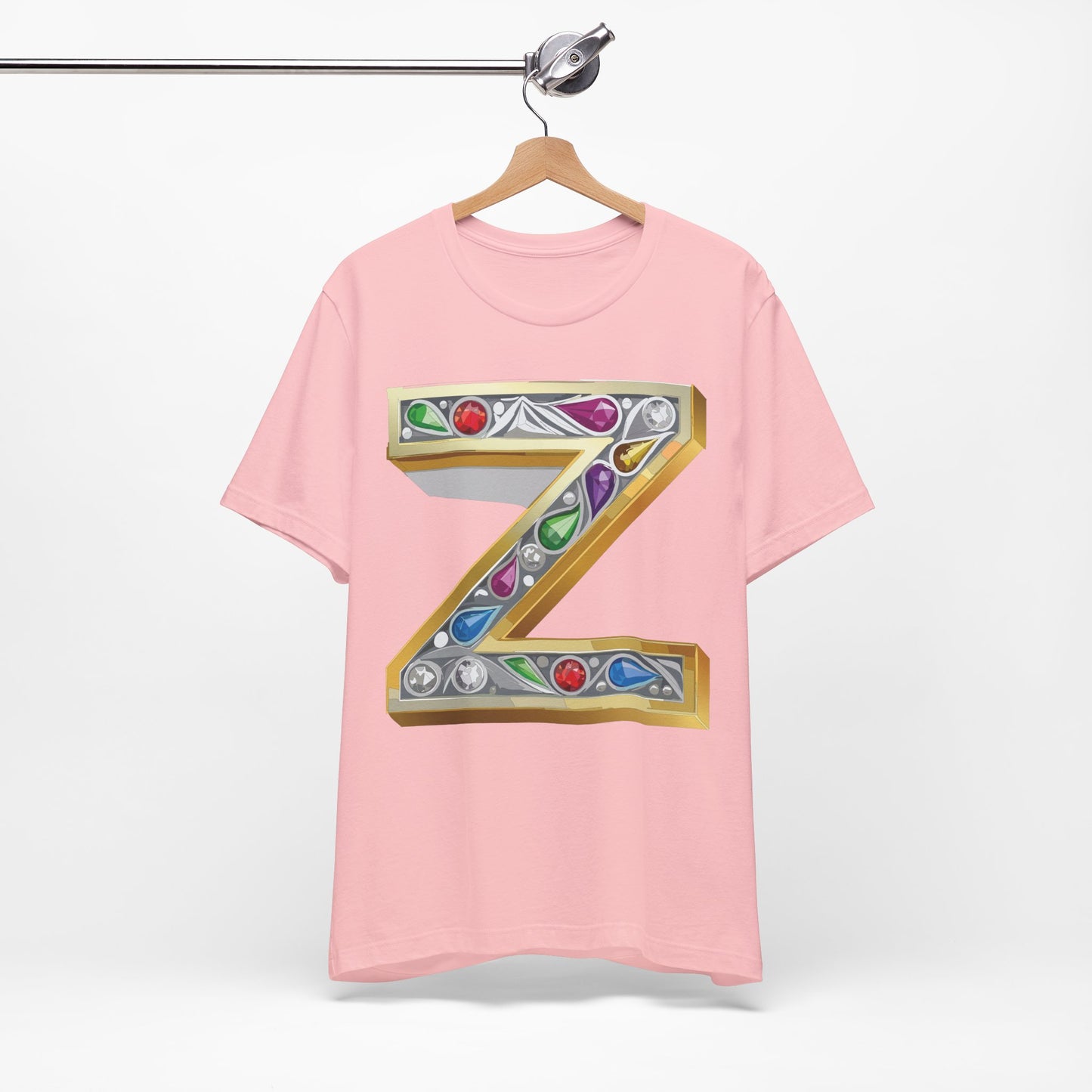 Letter Shirt, Shirt with Letters, Tee Shirt with Gold Letter, Shirt with Antique Letters