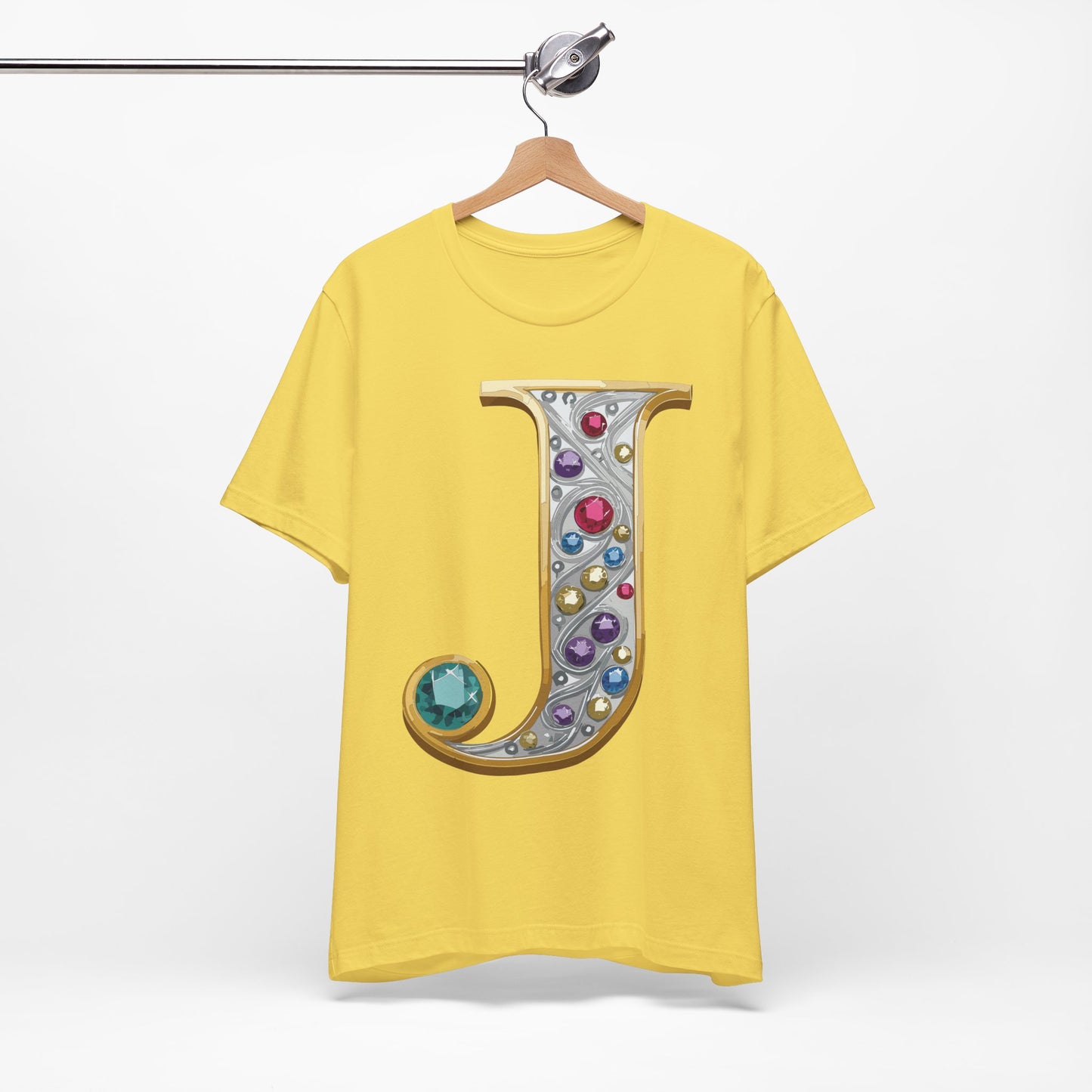 Letter Shirt, Shirt with Letters, Tee Shirt with Gold Letter, Shirt with Antique Letters