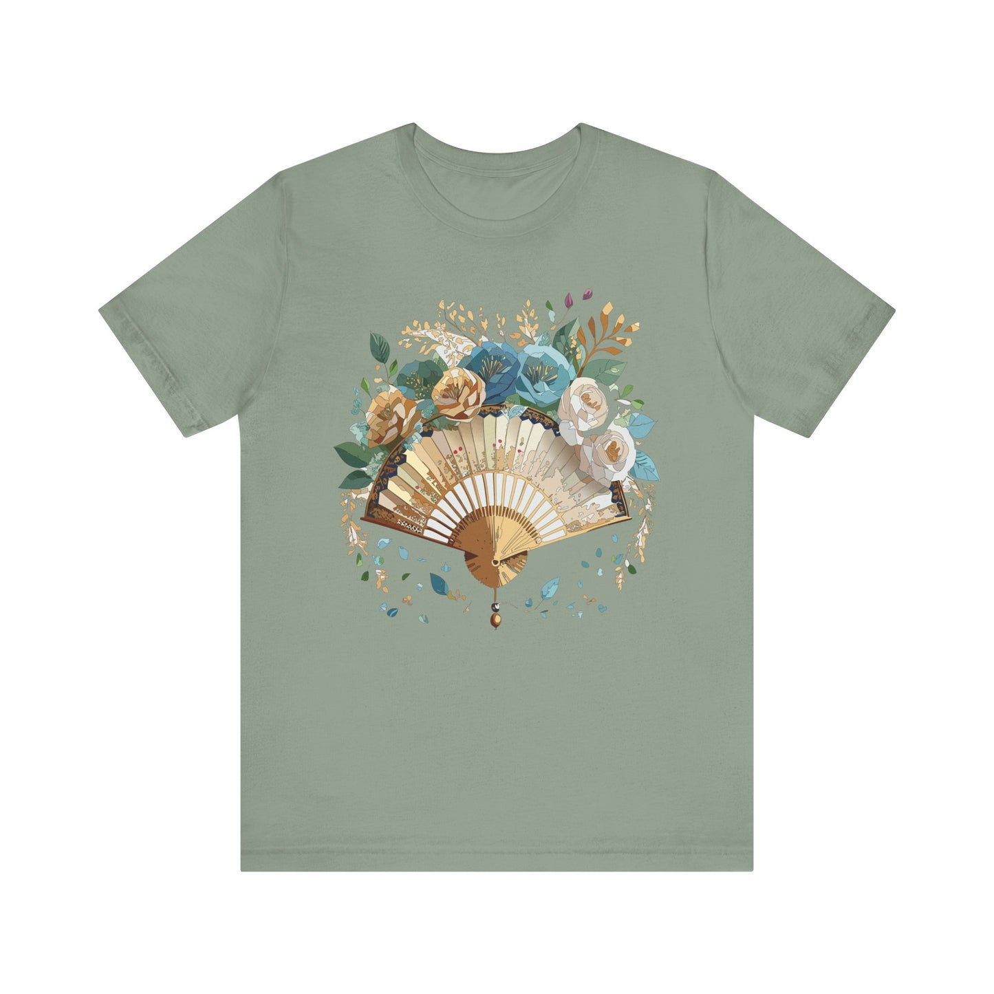 Fan shirt, Shirt with Fan, Tee Shirt with Gold Blower