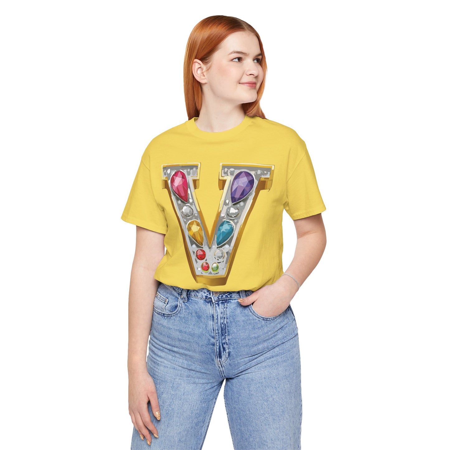 Letter Shirt, Shirt with Letters, Tee Shirt with Gold Letter, Shirt with Antique Letters