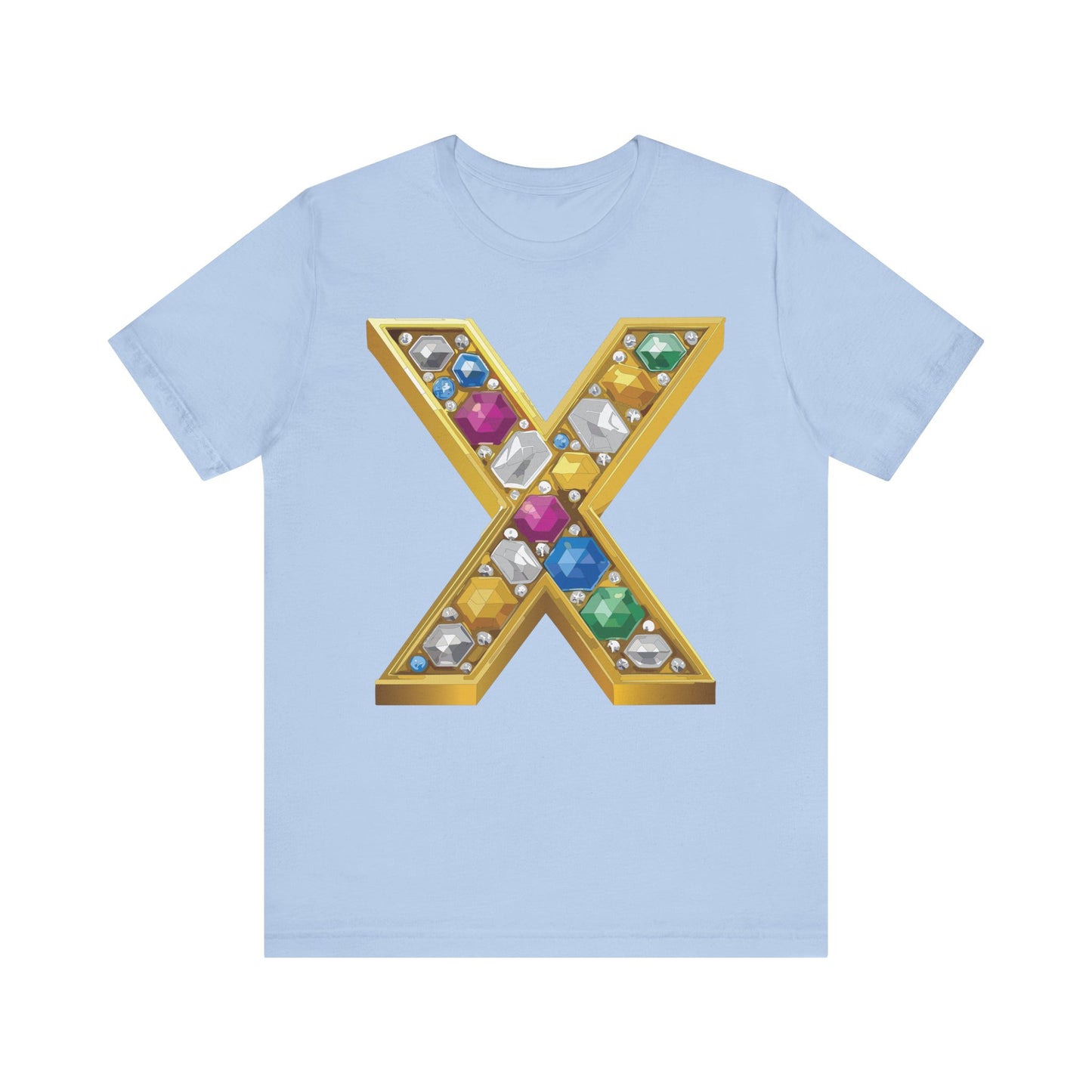 Letter Shirt, Shirt with Letters, Tee Shirt with Gold Letter, Shirt with Antique Letters