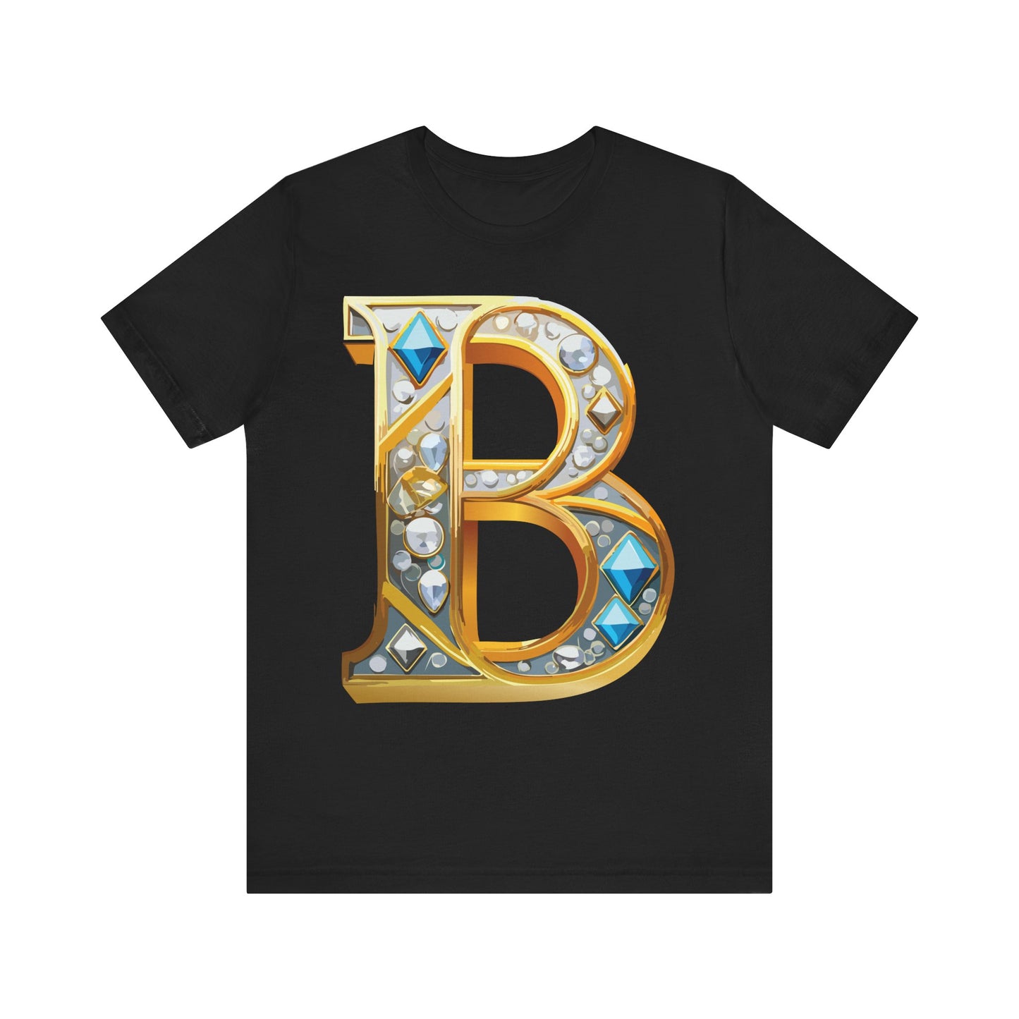 Letter Shirt, Shirt with Letters, Tee Shirt with Gold Letter, Shirt with Antique Letters