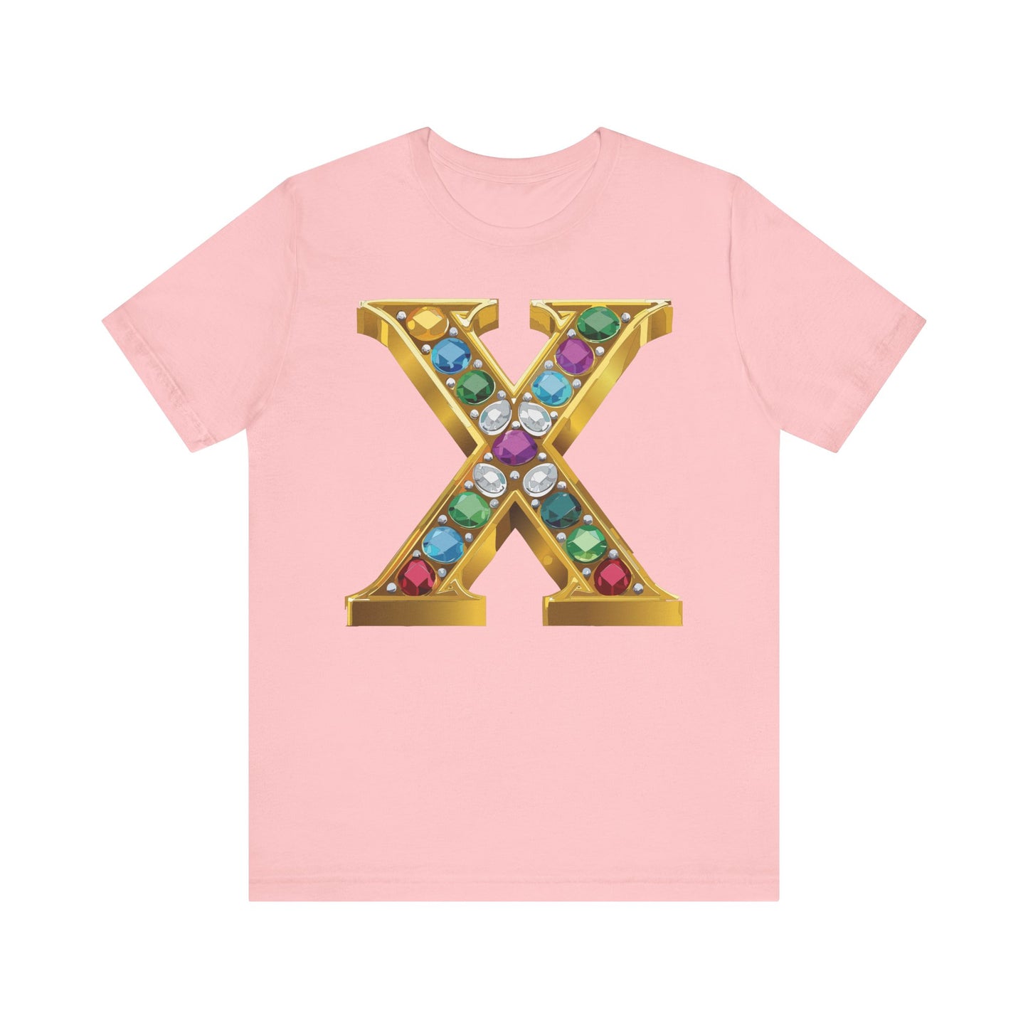 Letter Shirt, Shirt with Letters, Tee Shirt with Gold Letter, Shirt with Antique Letters