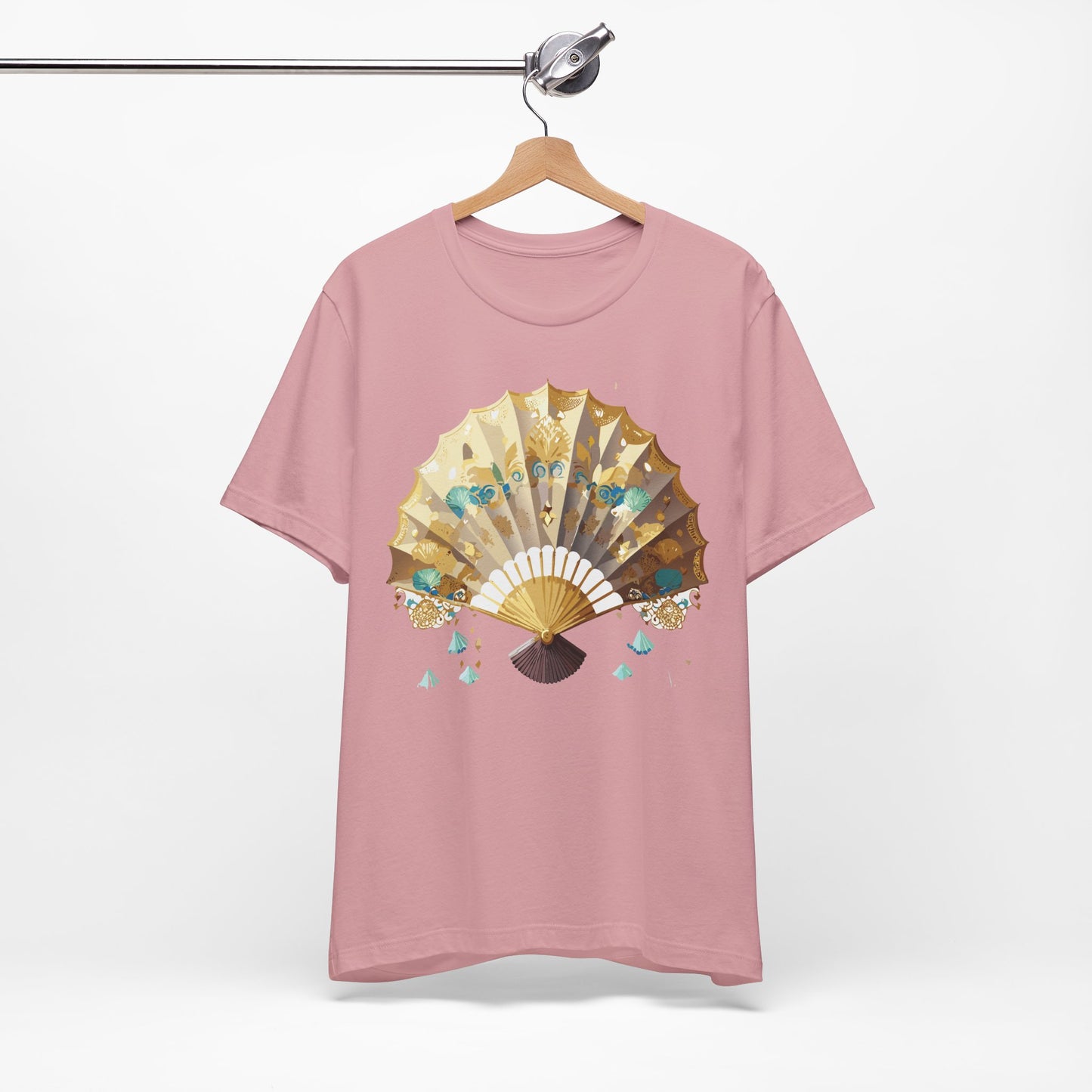 Fan shirt, Shirt with Fan, Tee Shirt with Gold Blower